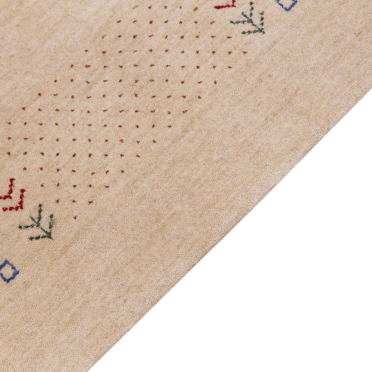Beige Tribal Center Medallion Hand Loomed Wool Area Rug