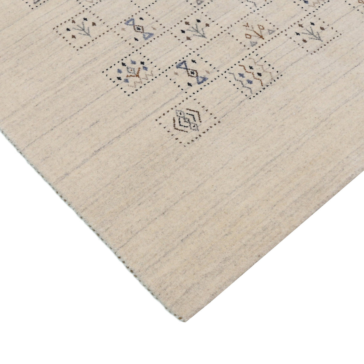 Beige Tribal Design Hand Loomed Wool Area Rug