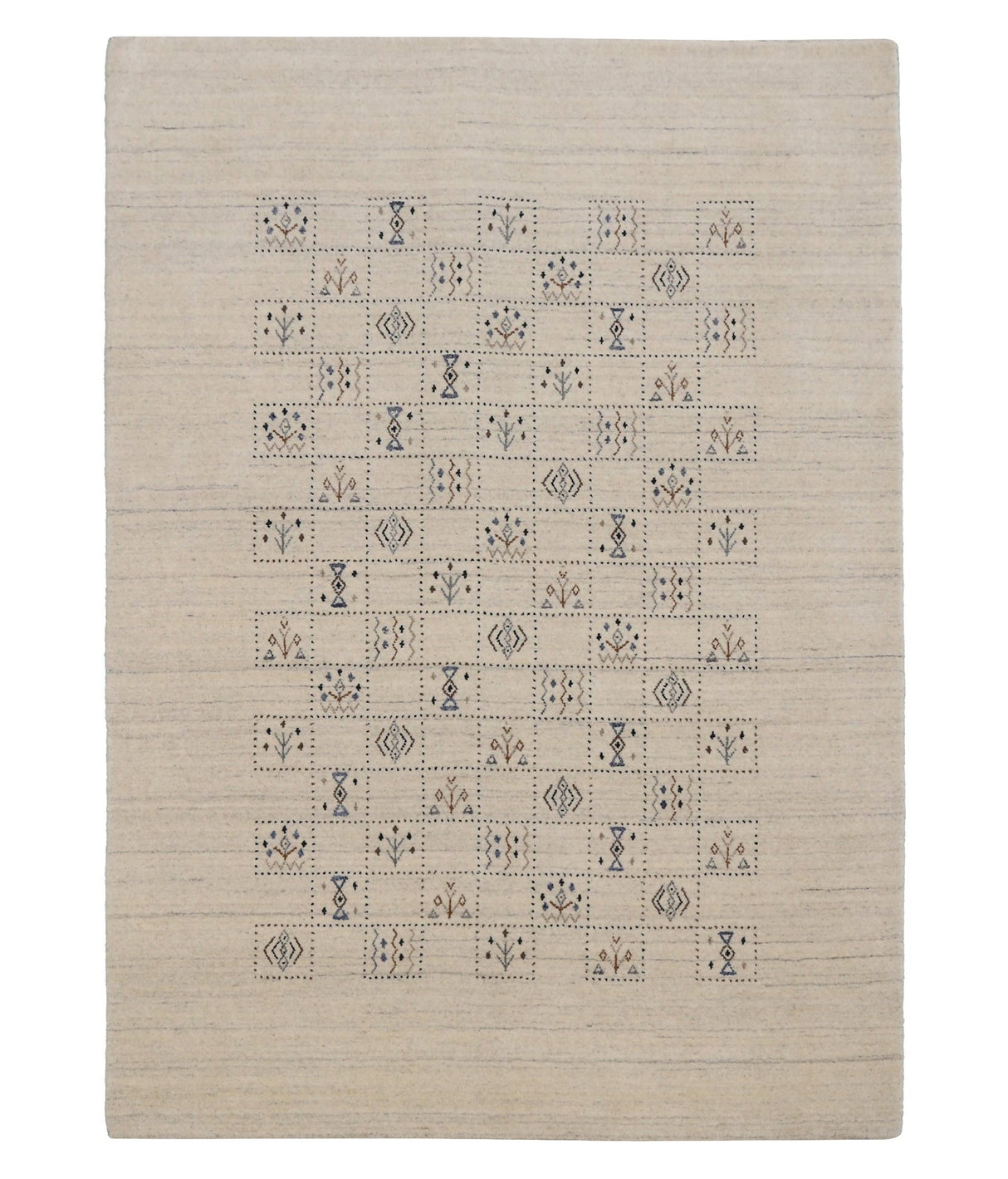 Beige Tribal Design Hand Loomed Wool Area Rug