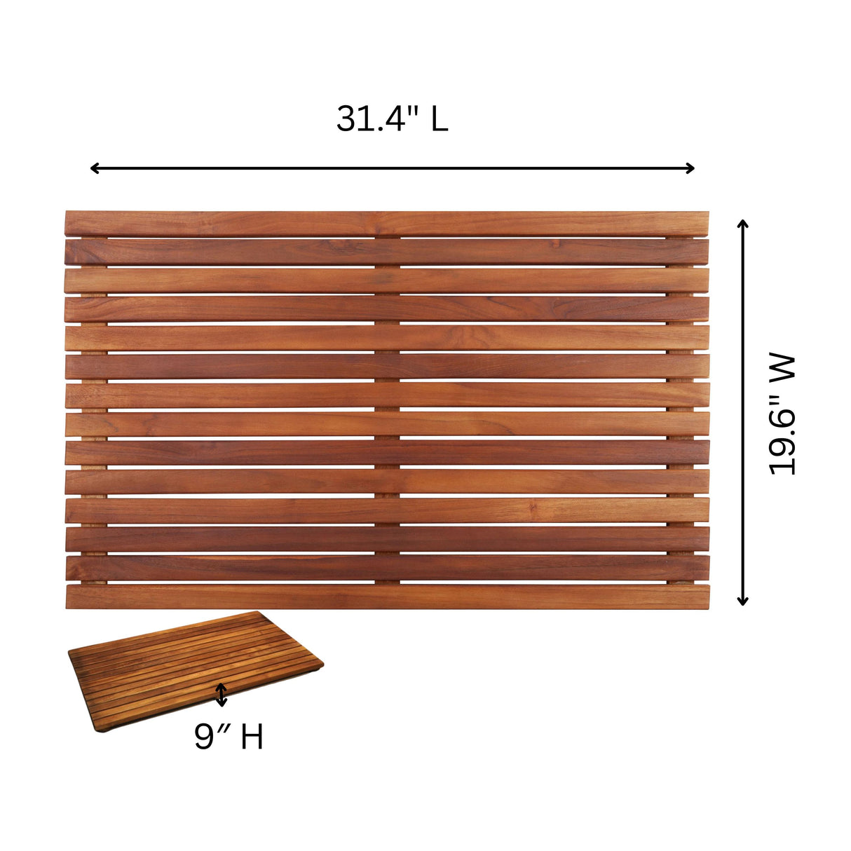 Bel Air Indoor or Outdoor Teak Shower and Bath Mat-Bath Mat-Parc Decor