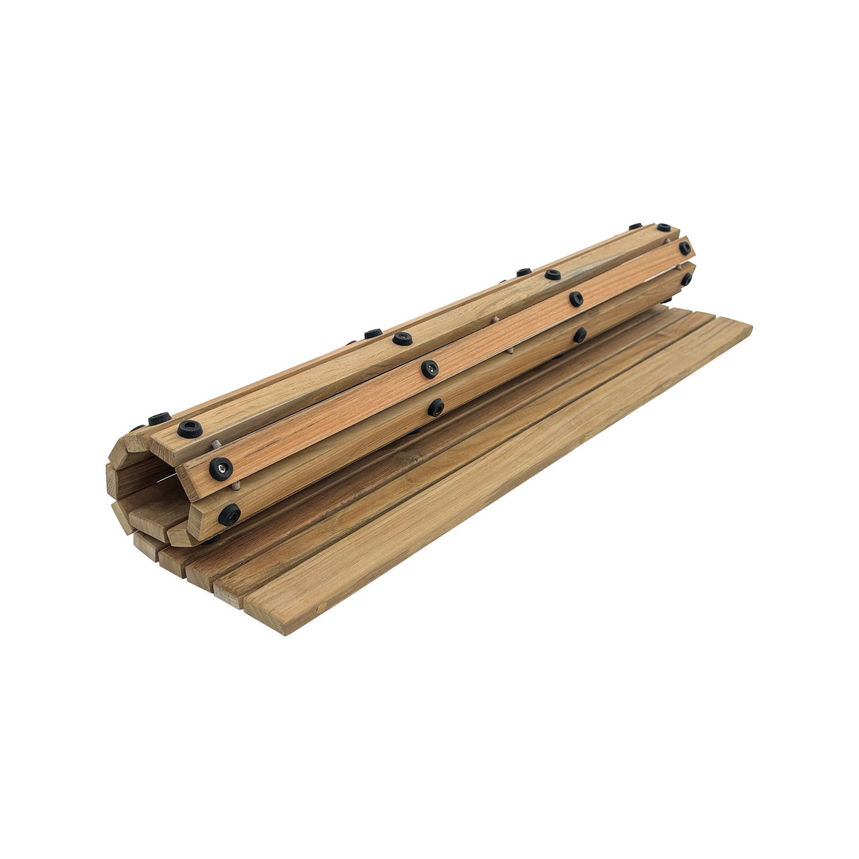 Belize Teak String Mat with Rubber Footing-Bath Mat-Parc Decor