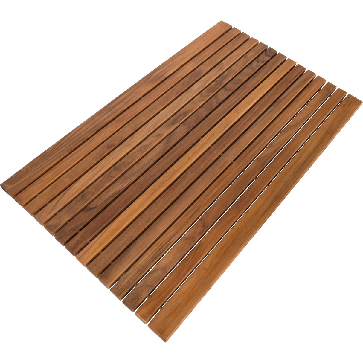 Belize Teak String Mat with Rubber Footing-Bath Mat-Parc Decor