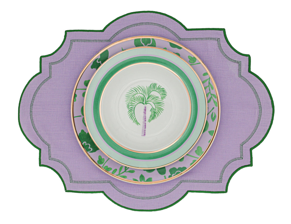 Bernadette Palm Soup Bowl - Set of 4 (+1 Bonus Bowl)-Soup Plate-Parc Decor