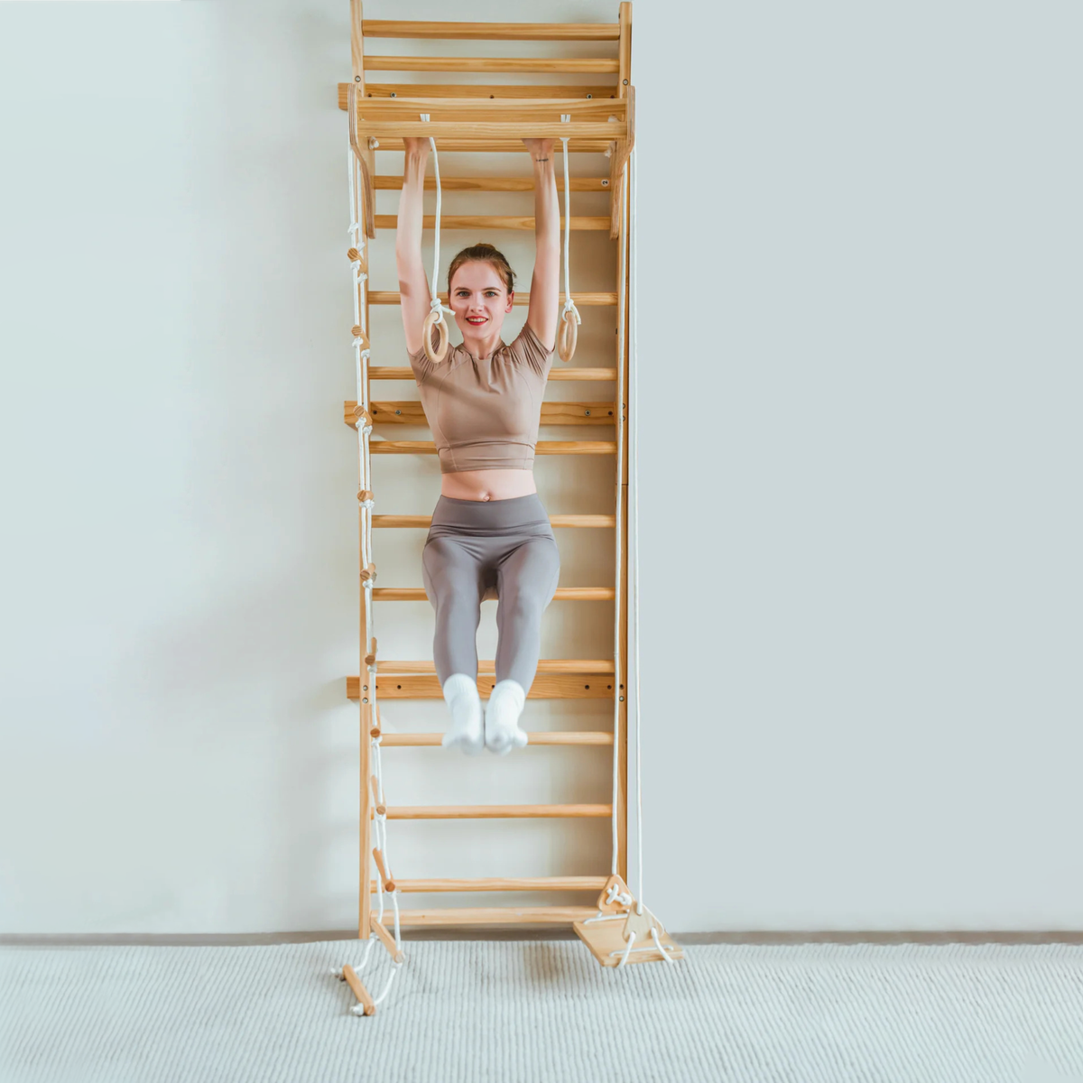 Betula 95" | Swedish Wall Ladder, Indoor Wooden Climber for Kids