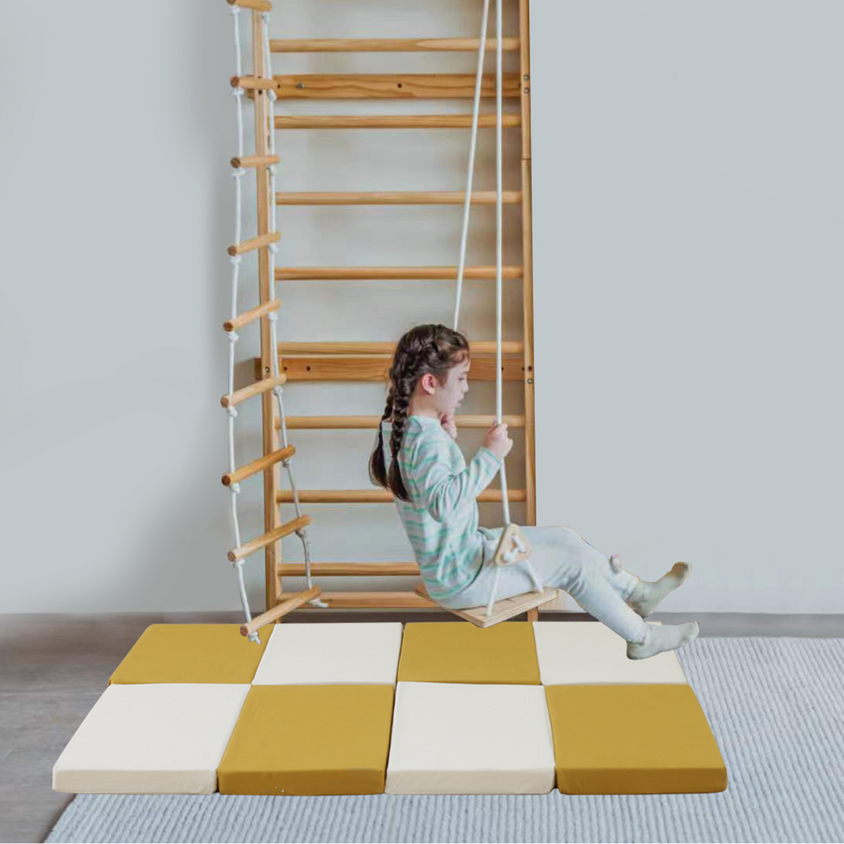 Betula Playset Mat | 2" Cushioned Floor Mat for the Betula Swedish Ladder Climber