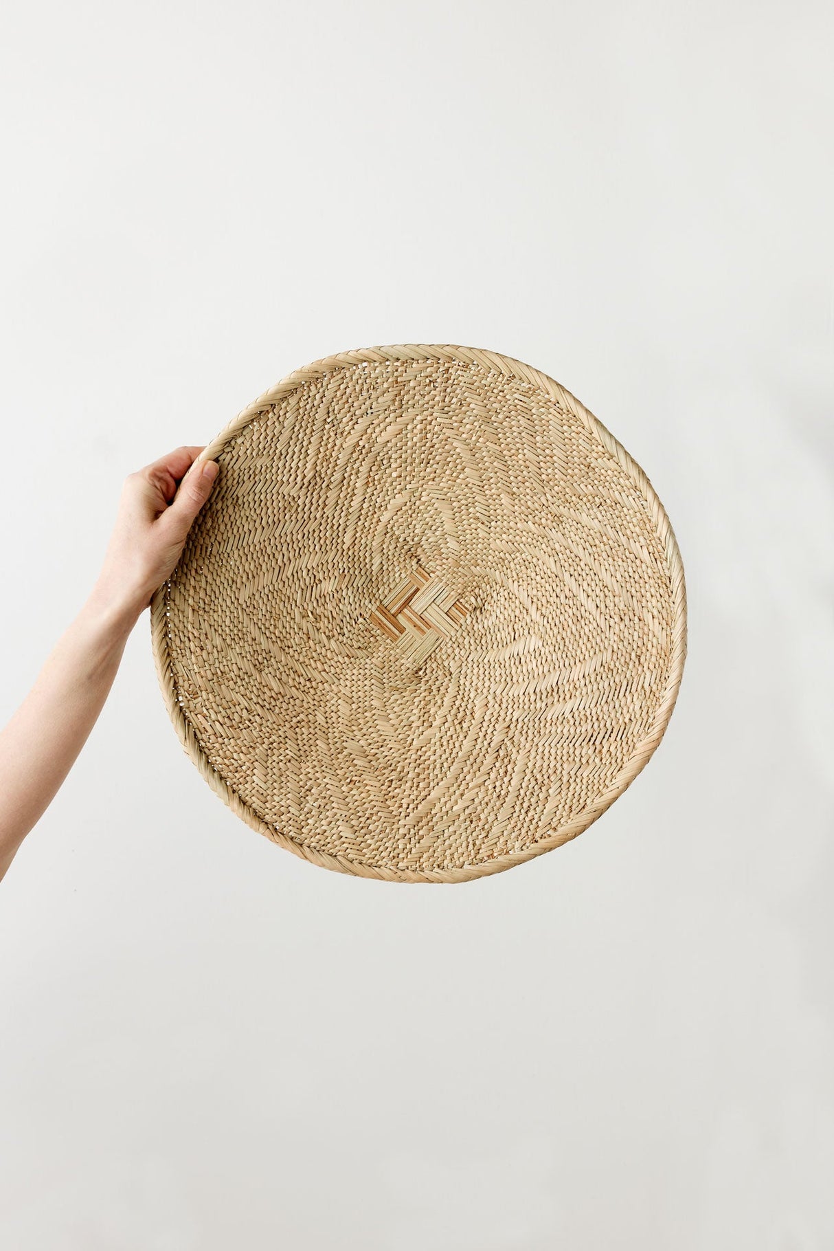 Binga Blonde Natural Woven Wall Basket-Wall Basket-Parc Decor