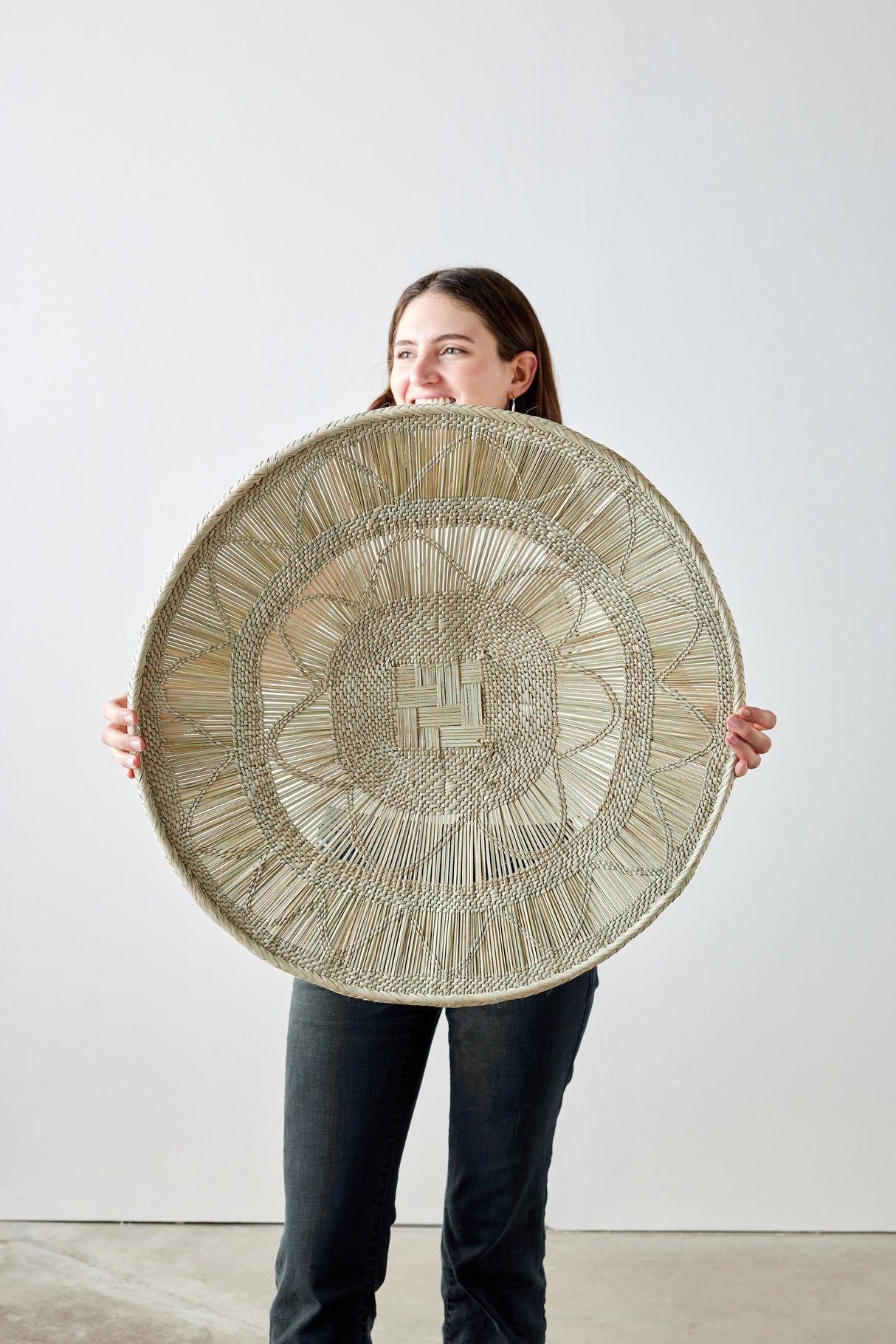 Binga Lace Blonde Basket-Wall Basket-Parc Decor