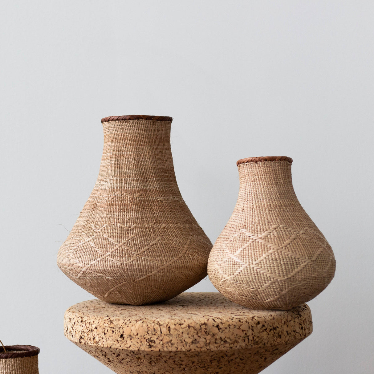 Binga Nongo Natural Woven Gourd Basket-Baskets & Vessels-Parc Decor