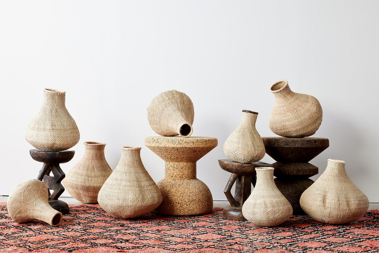 Binga Nongo Natural Woven Gourd Basket-Baskets & Vessels-Parc Decor