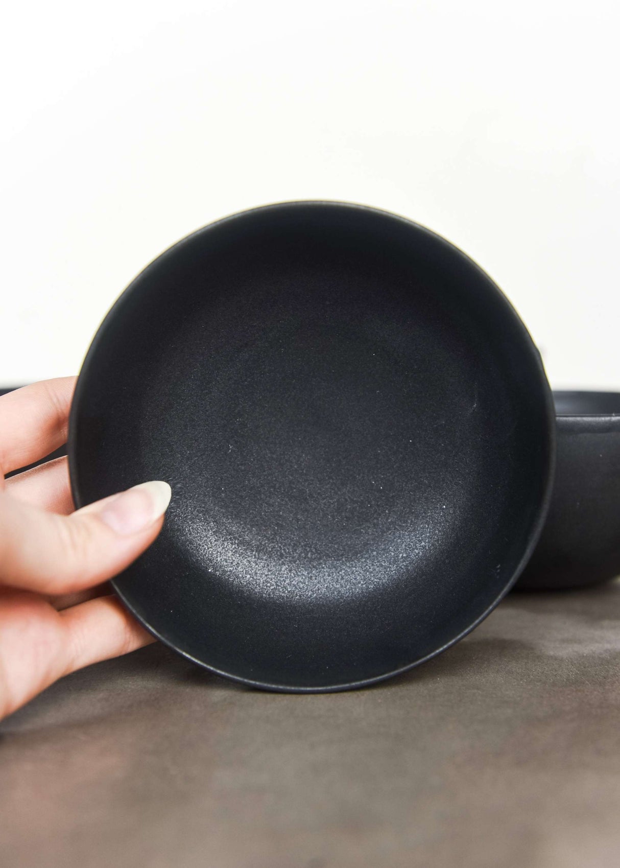 Black Mini Bowl - Handmade Stoneware Black Matte Sauce Bowl-Parc Decor