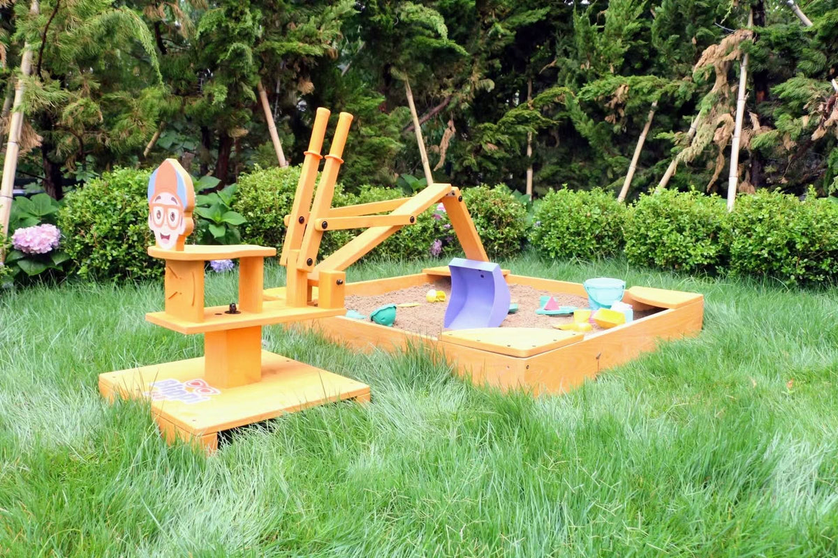 Blippi Excavator Ride-On Toy for Kids | Sandbox Digger with 360° Swivel Seat (Sandbox Not Included)