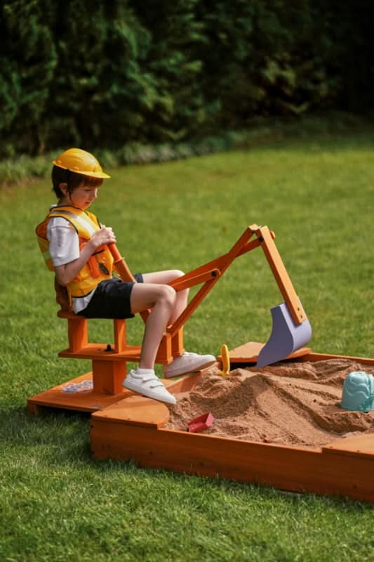 Blippi Excavator Ride-On Toy for Kids | Sandbox Digger with 360° Swivel Seat (Sandbox Not Included)