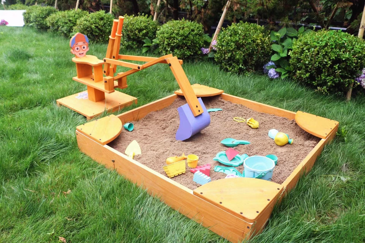 Blippi Excavator Ride-On Toy for Kids | Sandbox Digger with 360° Swivel Seat (Sandbox Not Included)