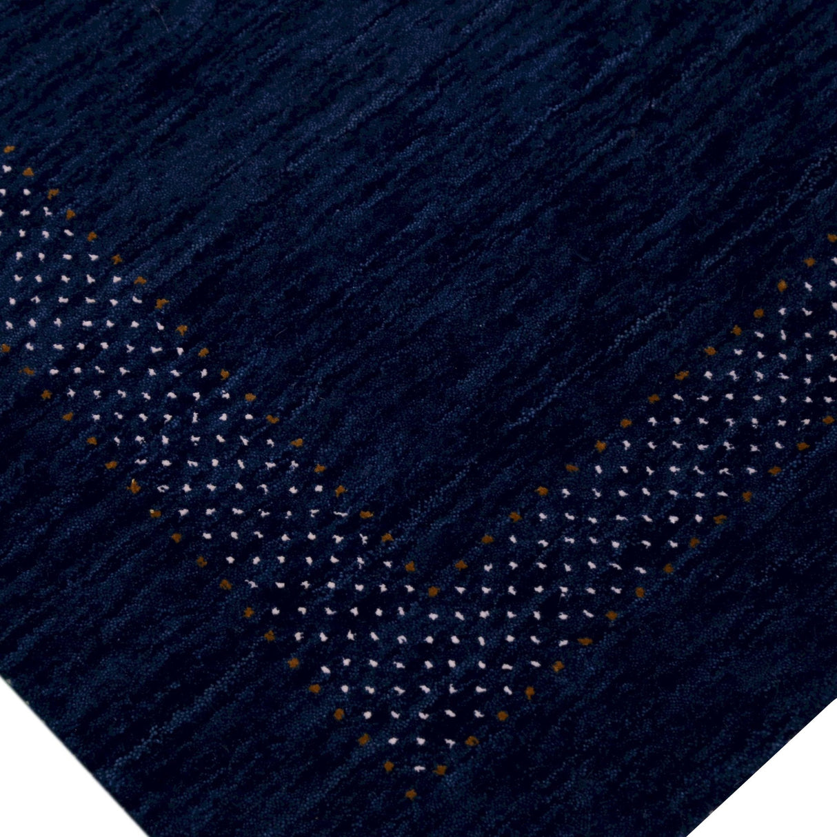 Blue Center Pattern Hand Loomed Wool Area Rug