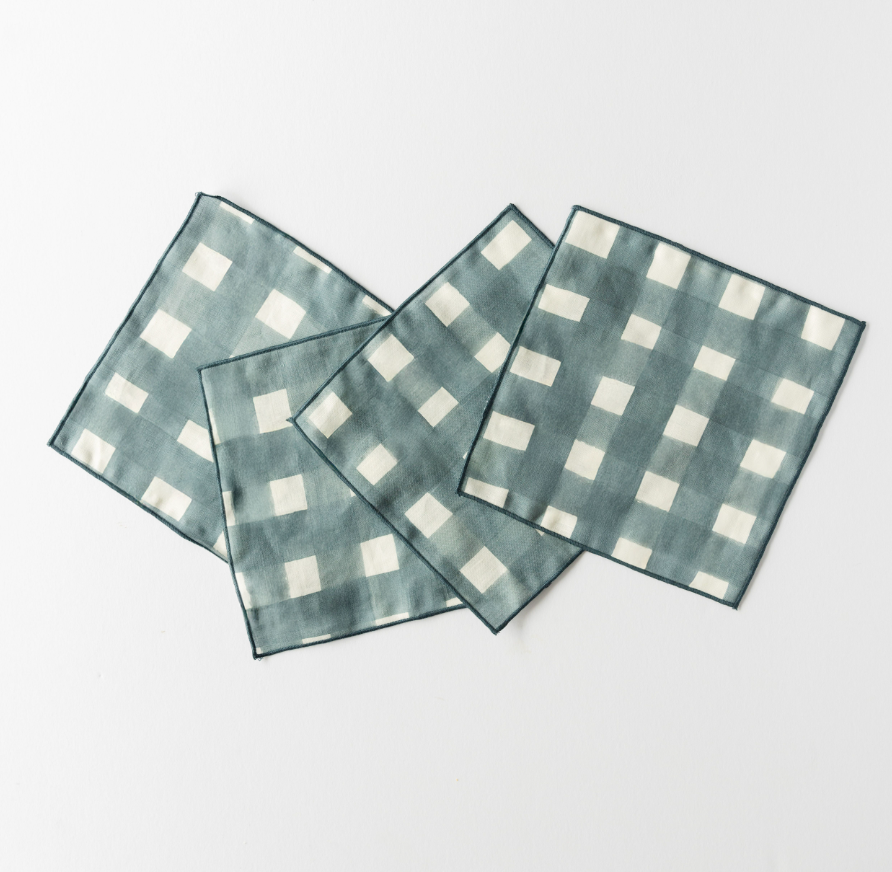 Blue Cocktail Napkins-cocktail napkin-Parc Decor
