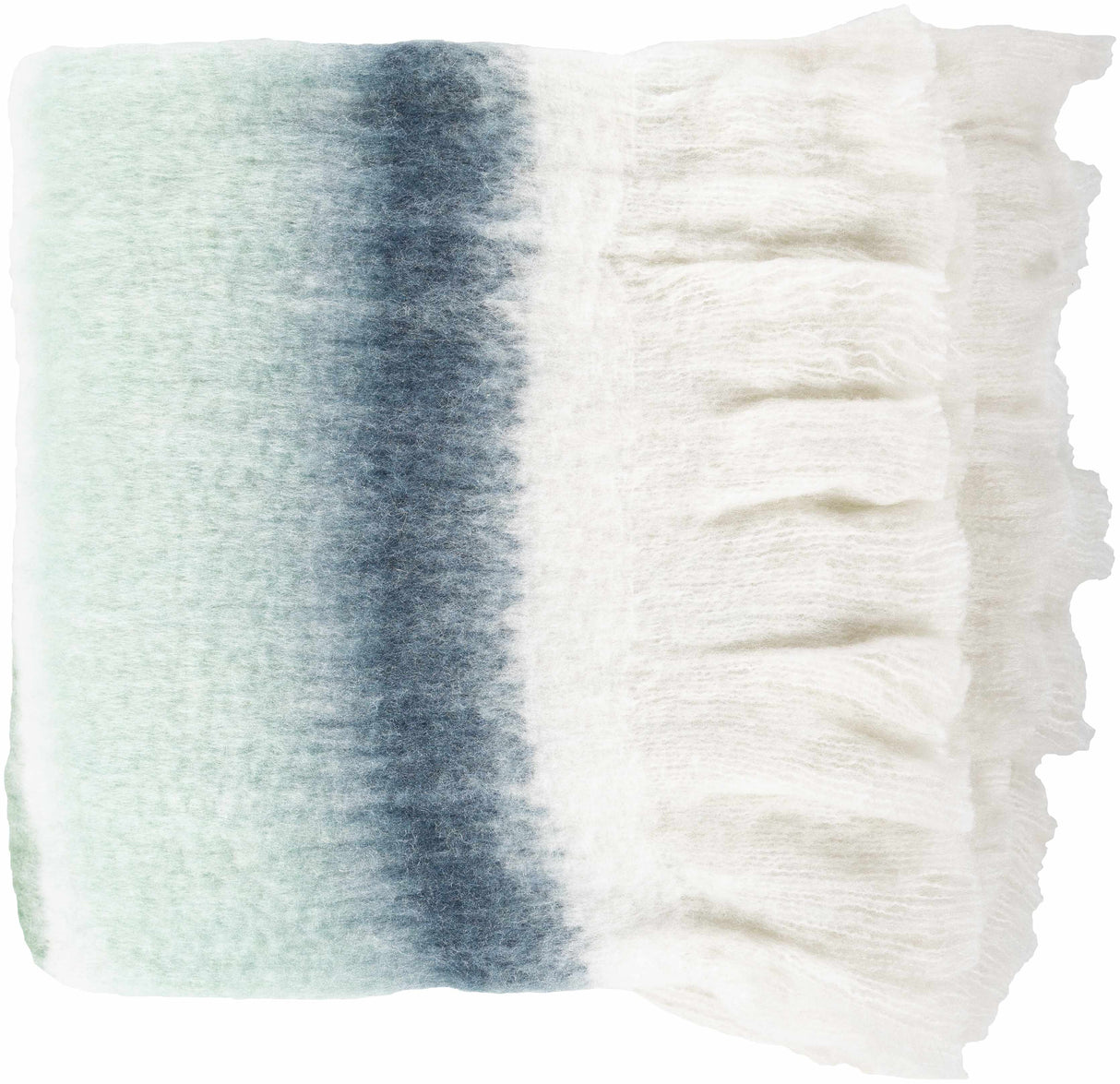 Blue Green White Fleece Throw Blanket-Throw Blankets-Parc Decor