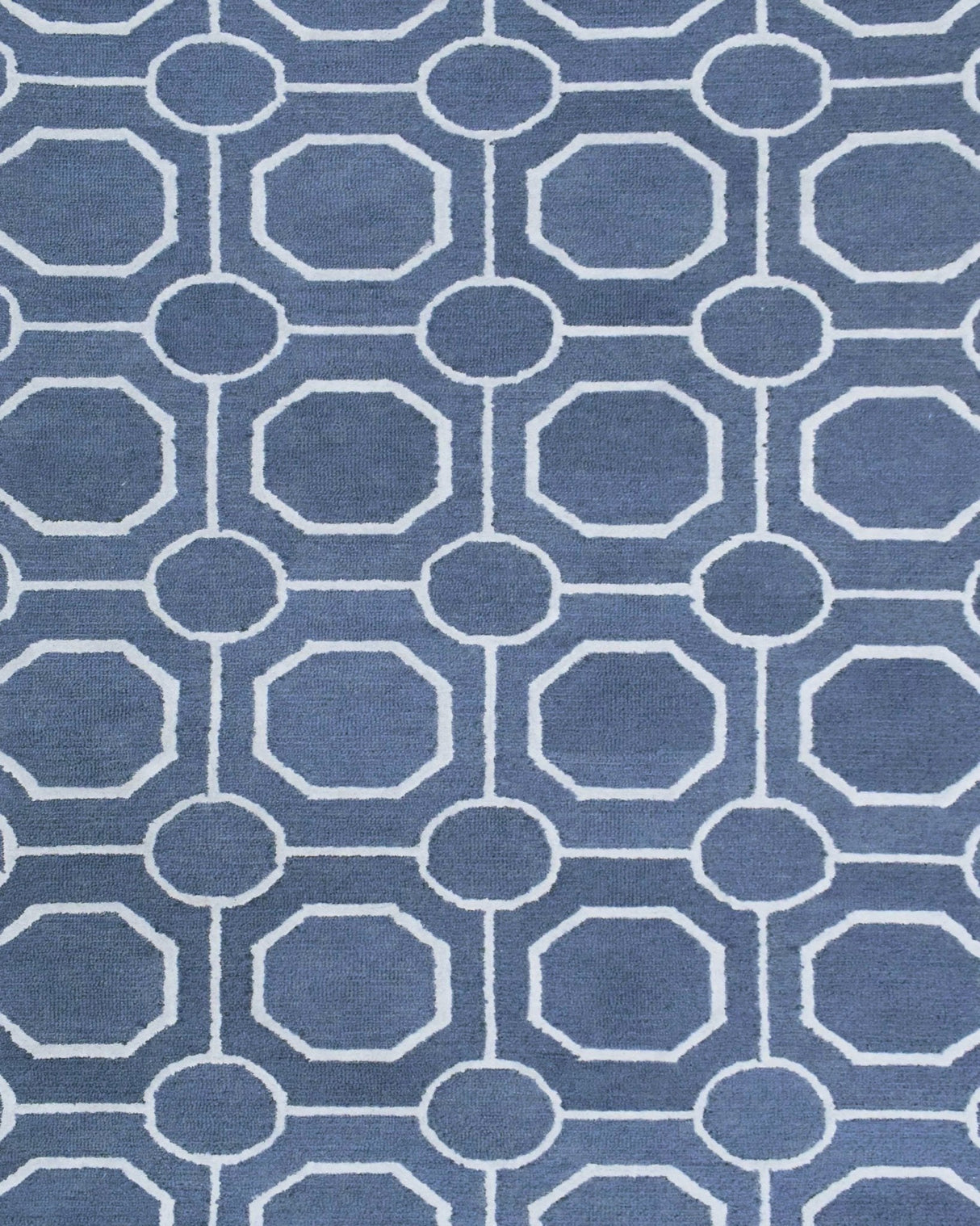 Blue Modern Style Hand Tufted Wool Area rug