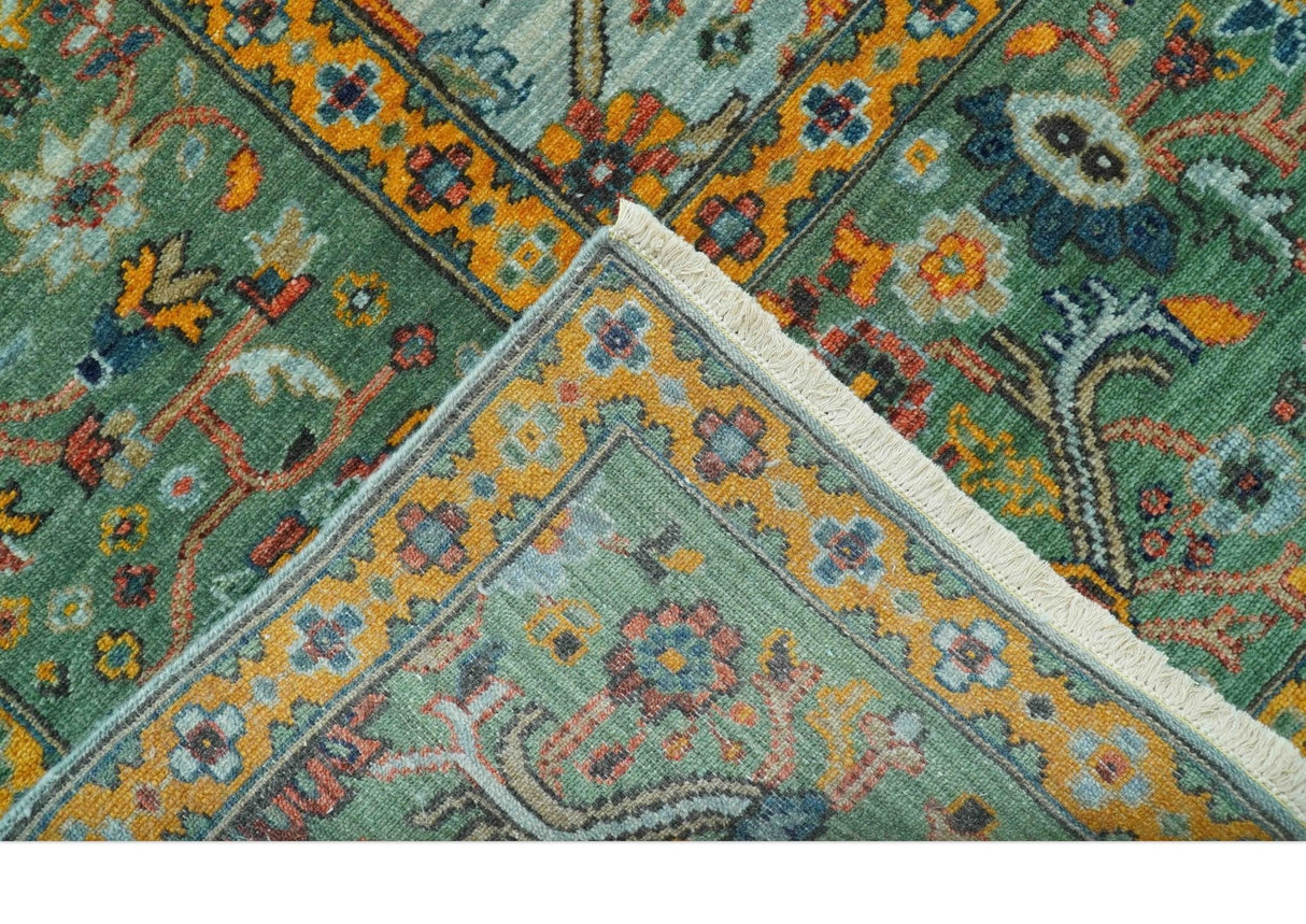 Blue Traditional Turkish knot fine 9.6x12 Hand knotted Wool Area Rug