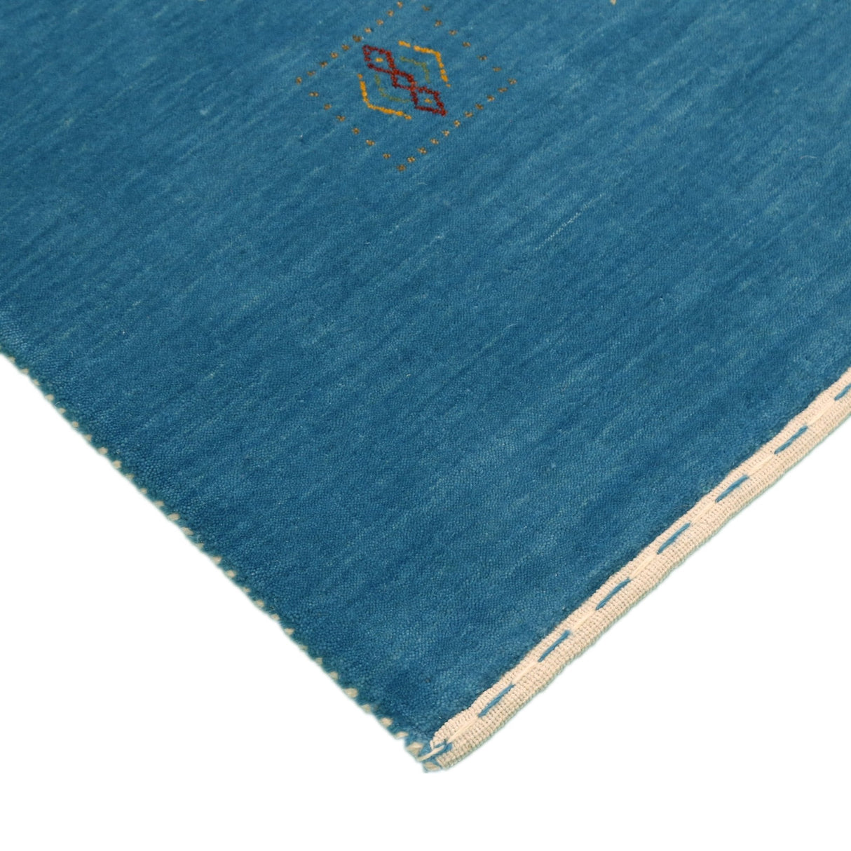 Blue Tribal Design Hand Loomed Wool Area Rug