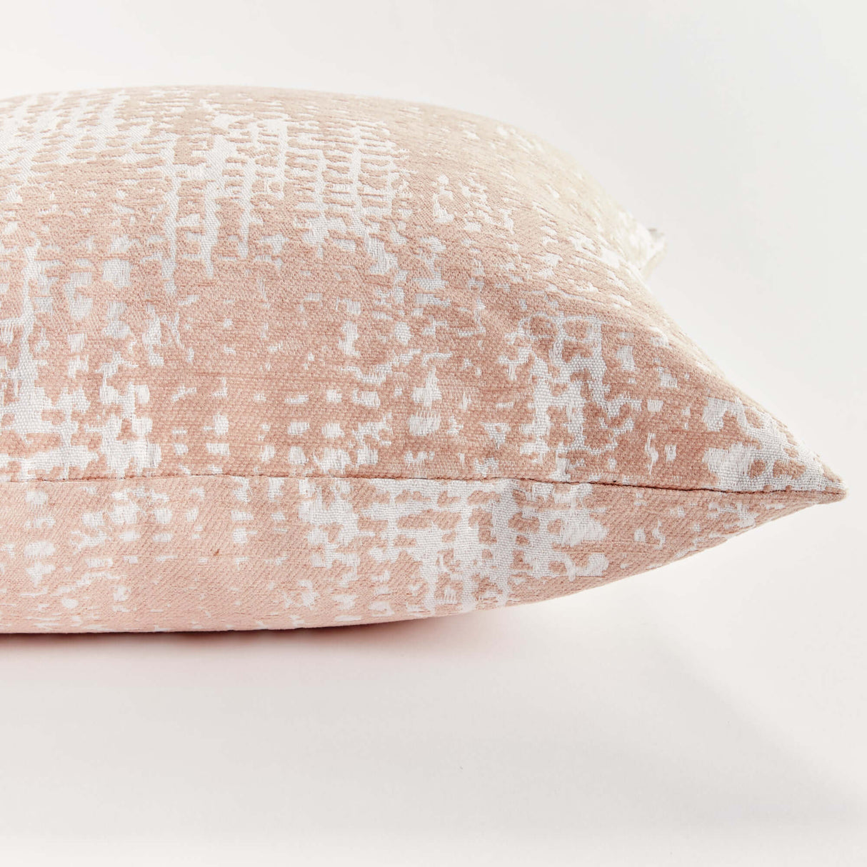 Blush and Seafoam Square Jacquard Indoor Outdoor Throw Pillows-Pillows-Parc Decor