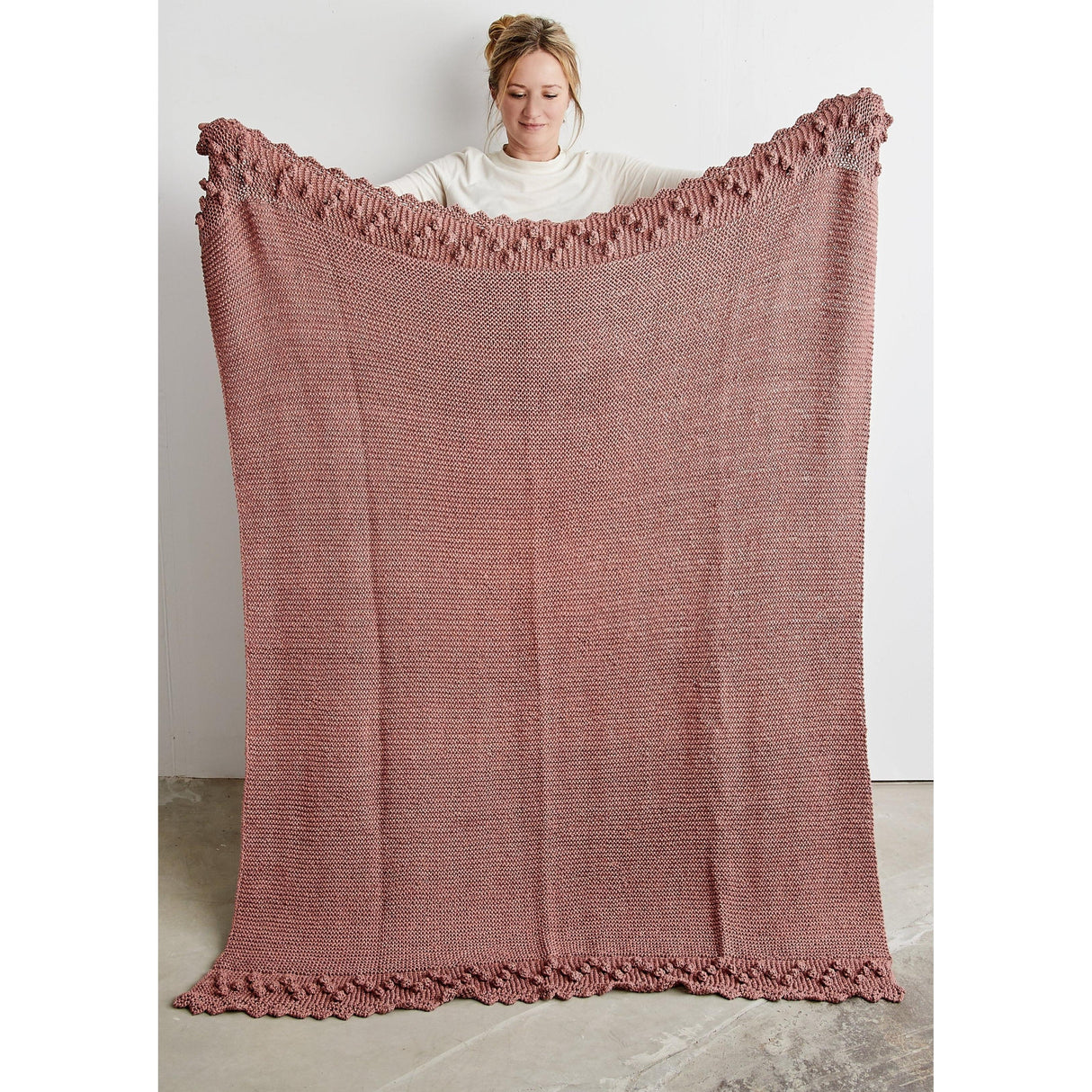 Bobble Lace Edged Eco-Cotton Throw