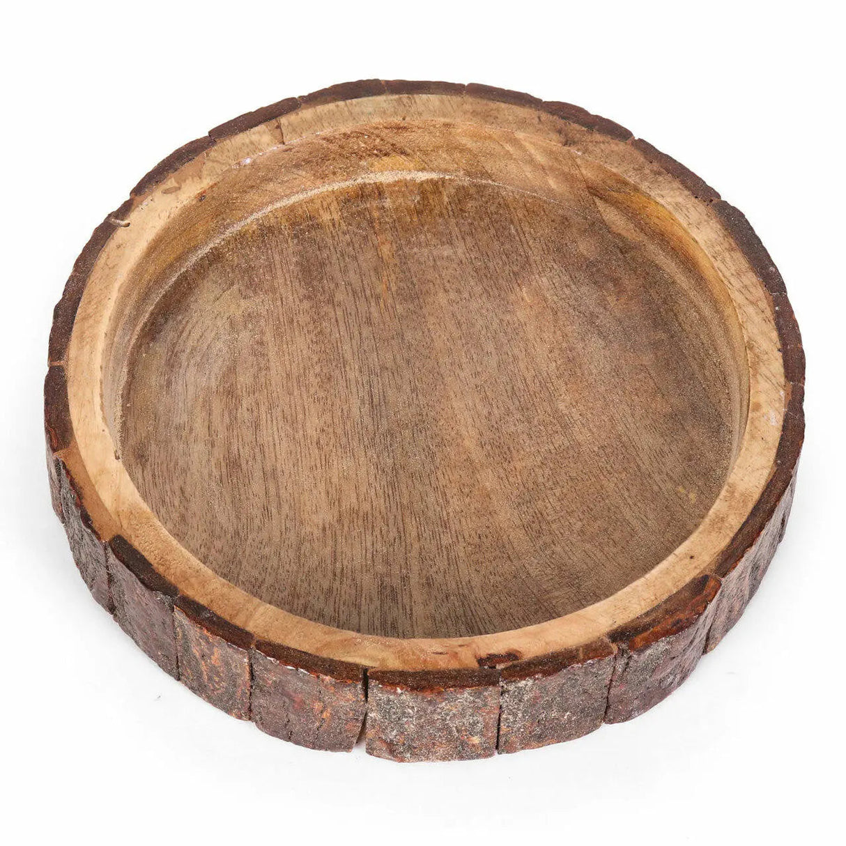 Bois Set of 3 Wood Bark Nut Bowls-wooden platter-Parc Decor