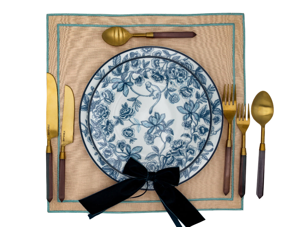 Bombay Blue Porcelain Starter Plates – Set of 4 (+1 Bonus Plate)