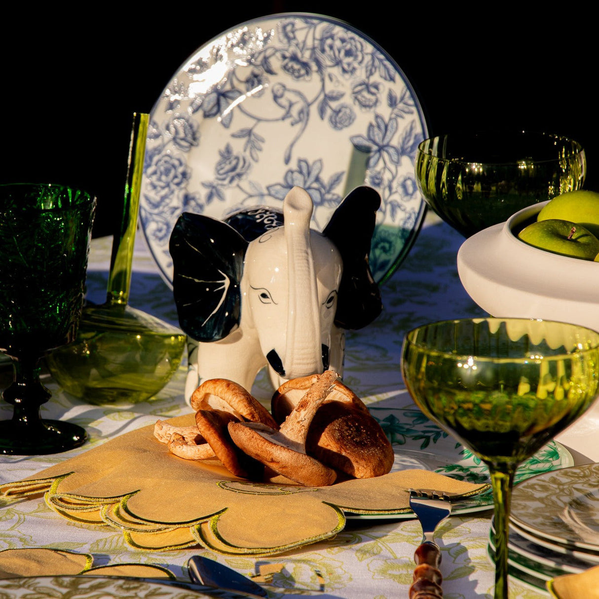 Bombay Blue Starter Plate - Set of 4 (+1 Bonus Plate)-Starter Plate-Parc Decor