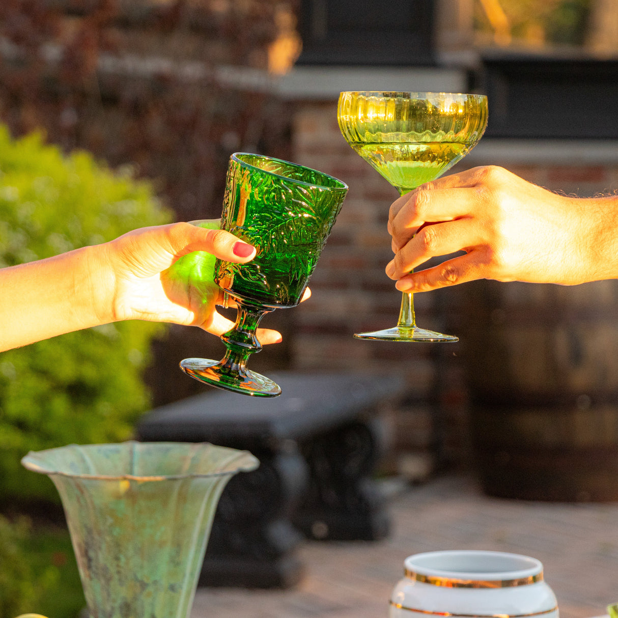 Botanic Imprinted Chalice - Set of 6-Goblet-Parc Decor