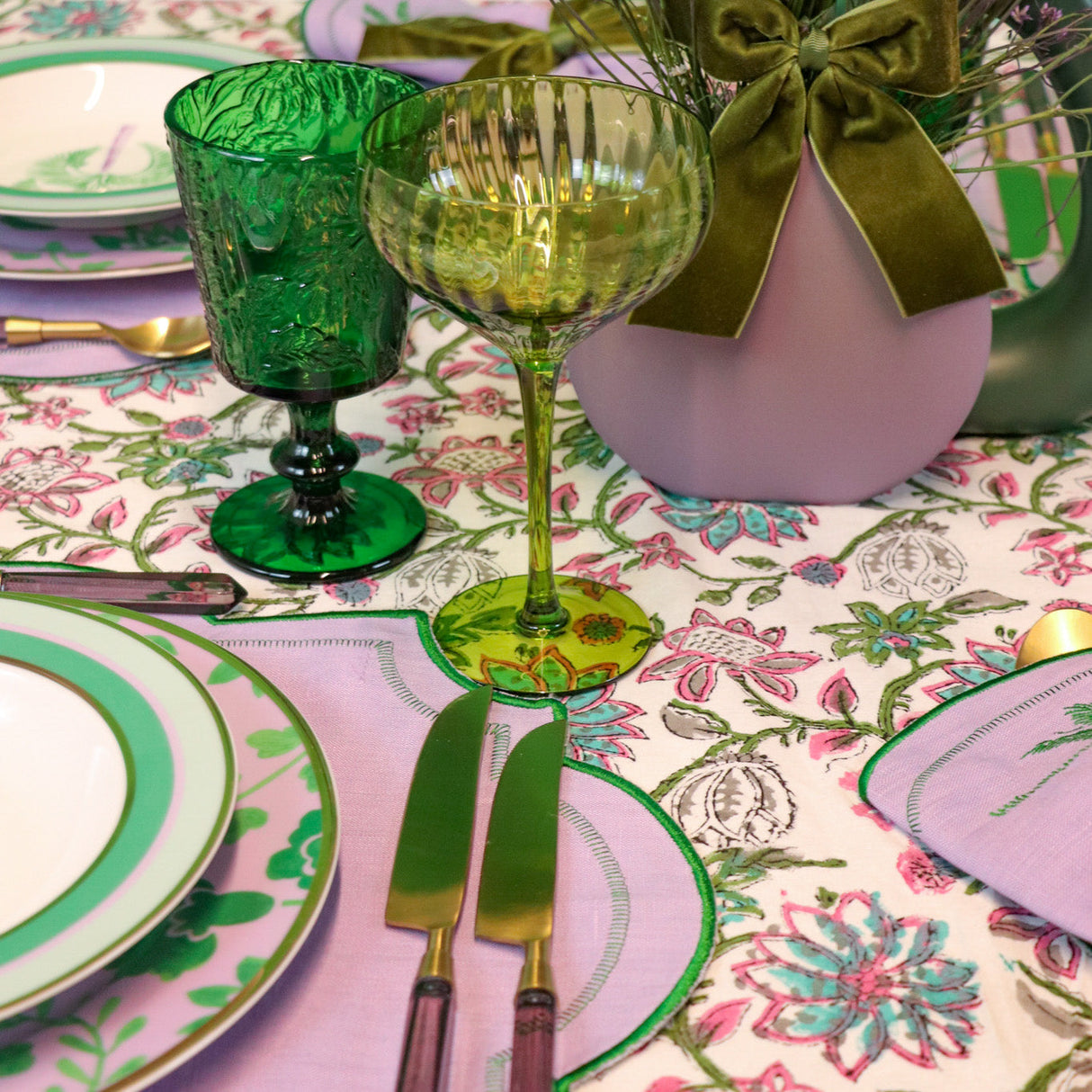 Botanic Imprinted Chalice - Set of 6-Goblet-Parc Decor