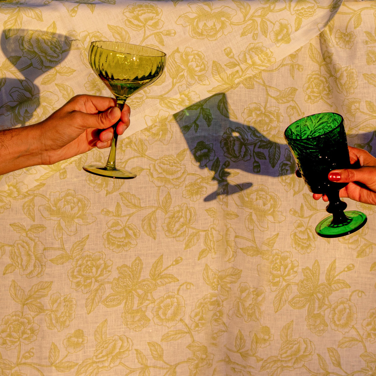 Botanic Imprinted Chalice - Set of 6-Goblet-Parc Decor