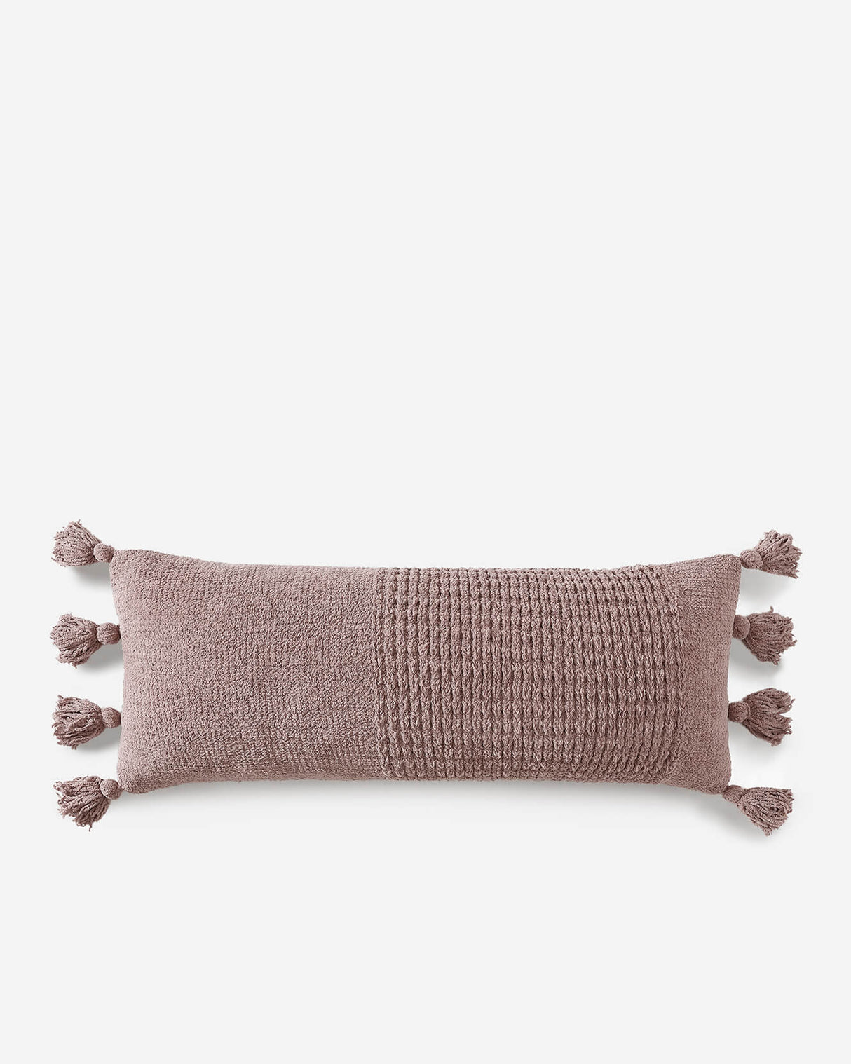 Braided Pom Pom Lumbar Pillow-Pillows-Parc Decor