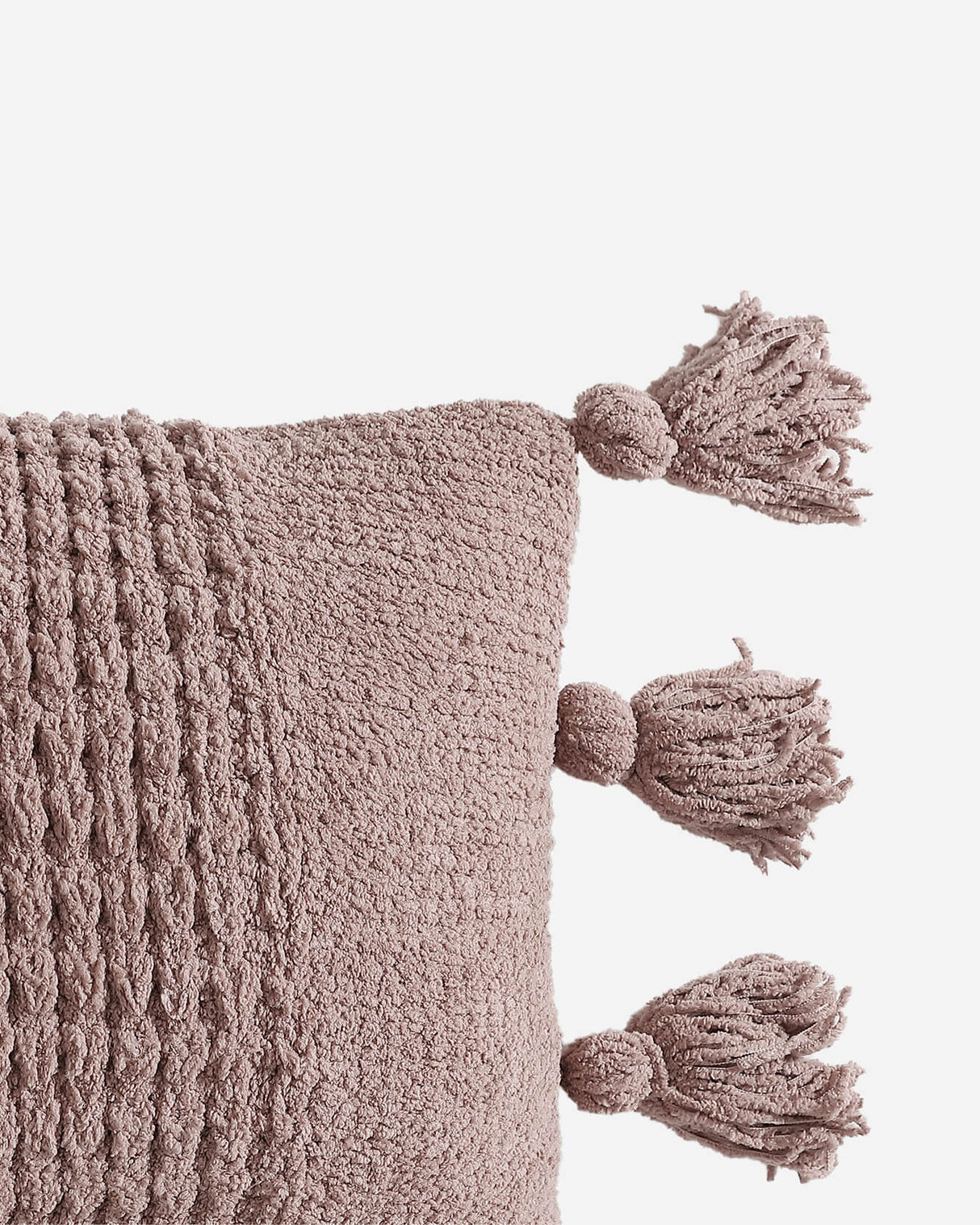 Braided Pom Pom Lumbar Pillow-Pillows-Parc Decor