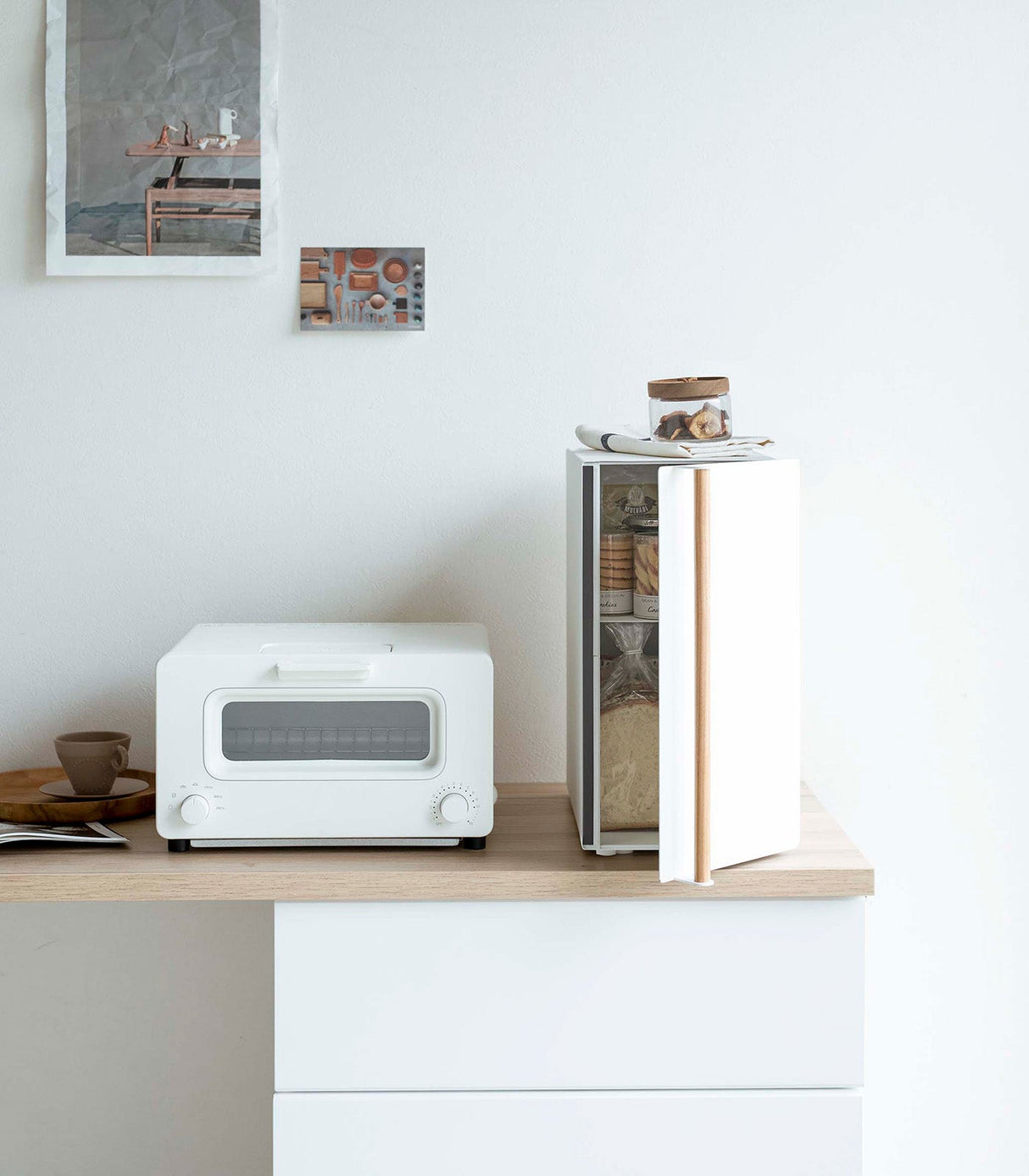 Bread Box - Vertical - Steel + Wood