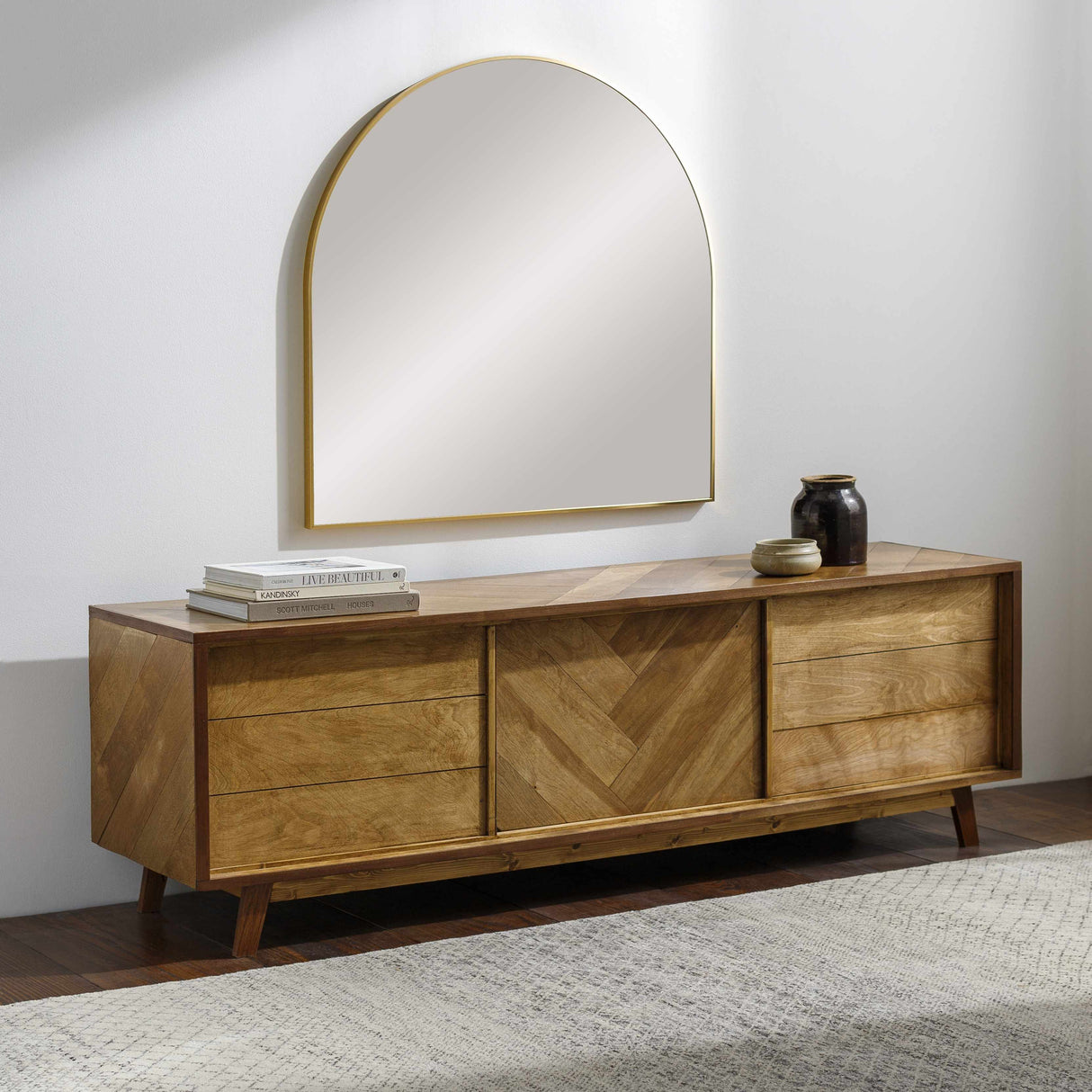 Brembilla Gold Modern Mirror-Mirrors-Parc Decor