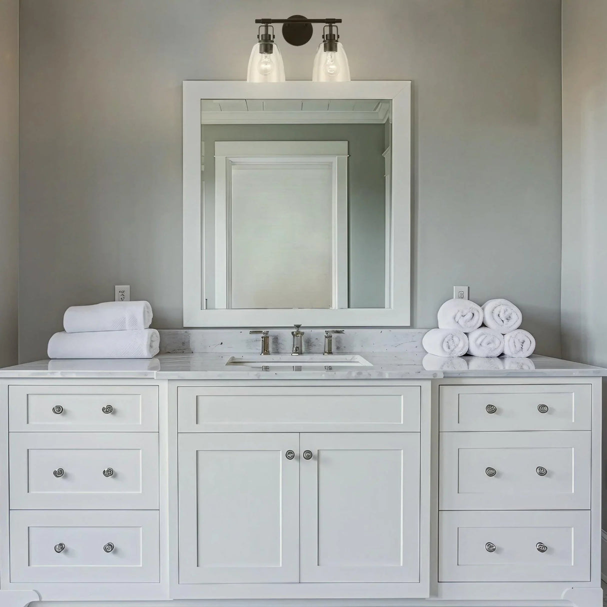 Brilliance Modern Farmhouse 2-Light Vanity Light