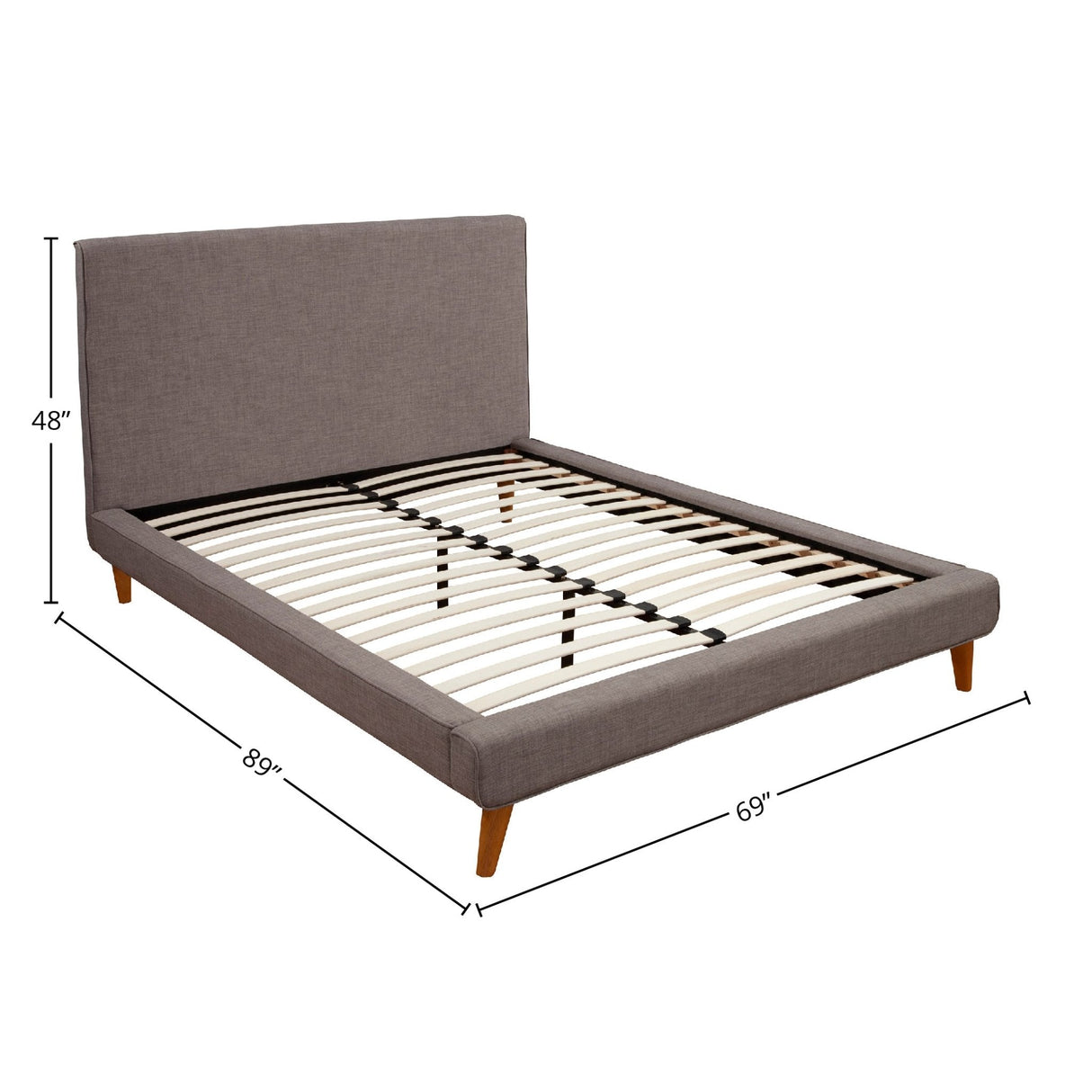 Britney Bed, Dark Grey-Beds-Parc Decor