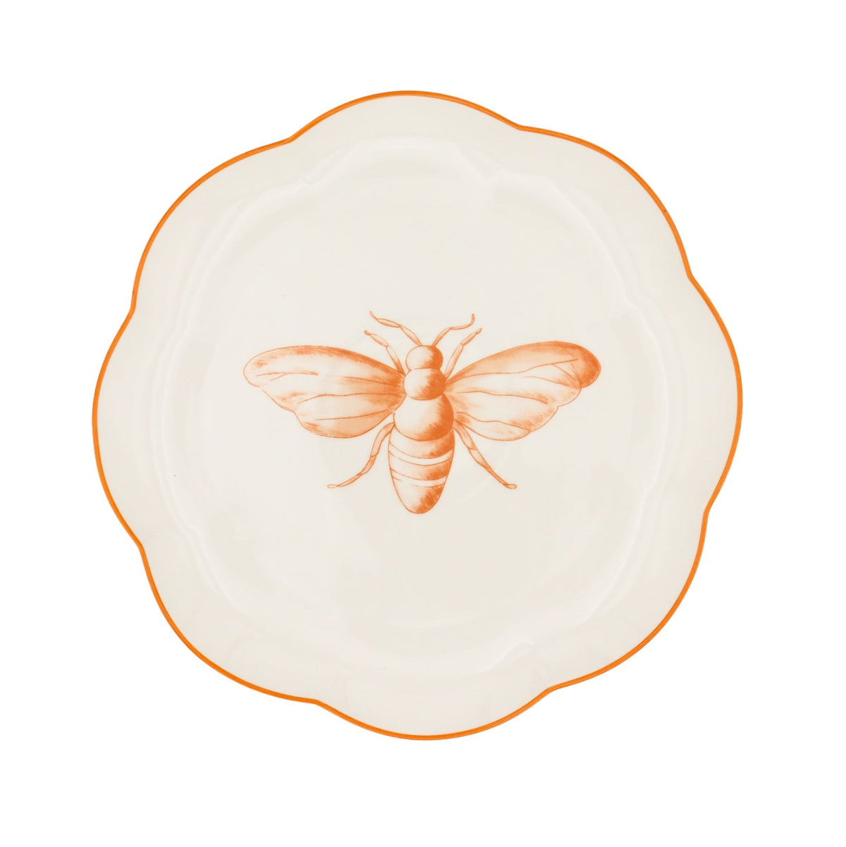 Bumble Homecoming Scalloped Ceramic Starter Plates – Set of 4 (+1 Bonus Plate)