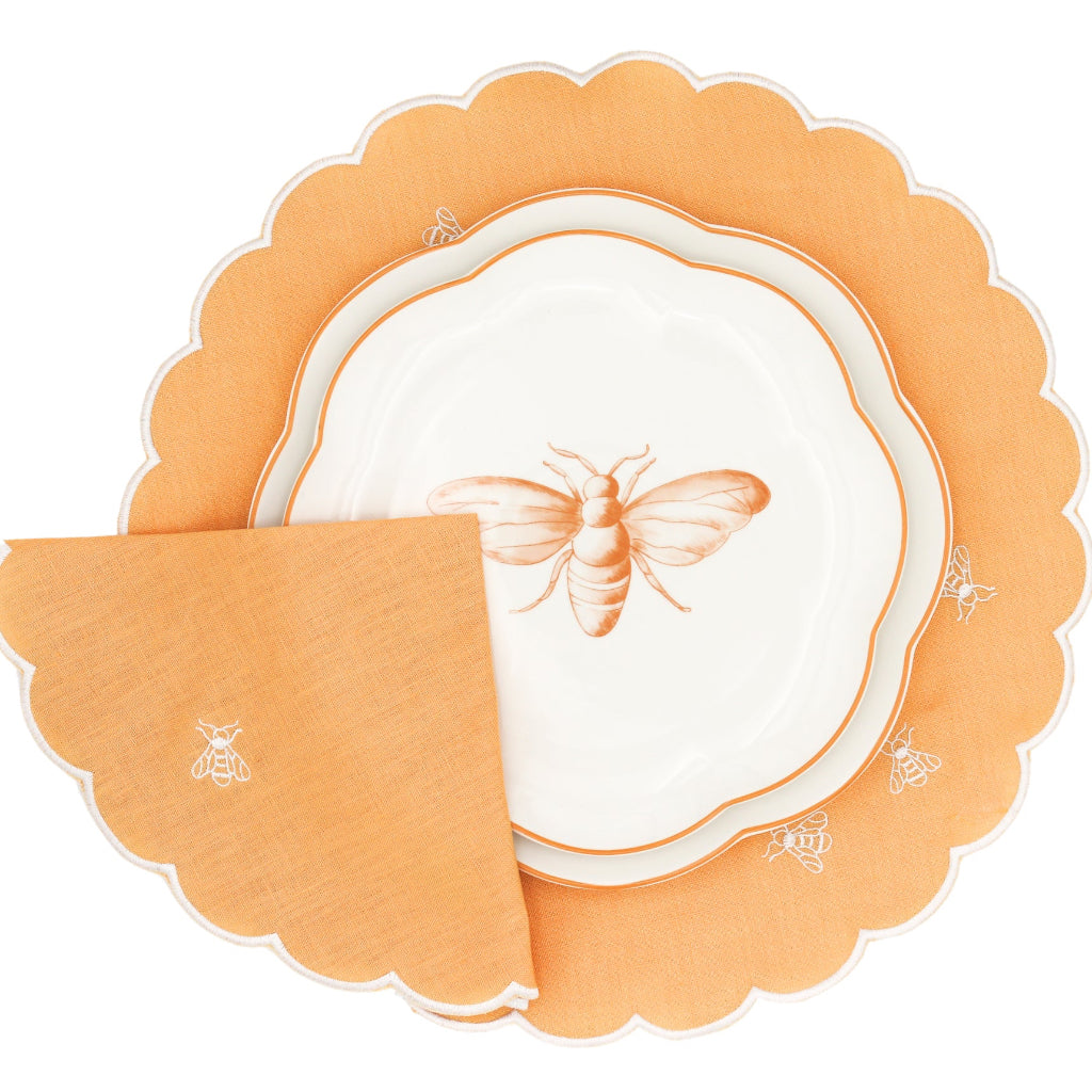 Bumble Voyage Scalloped Dinner Plate - Case of 12 Plates (+3 Bonus Plates)