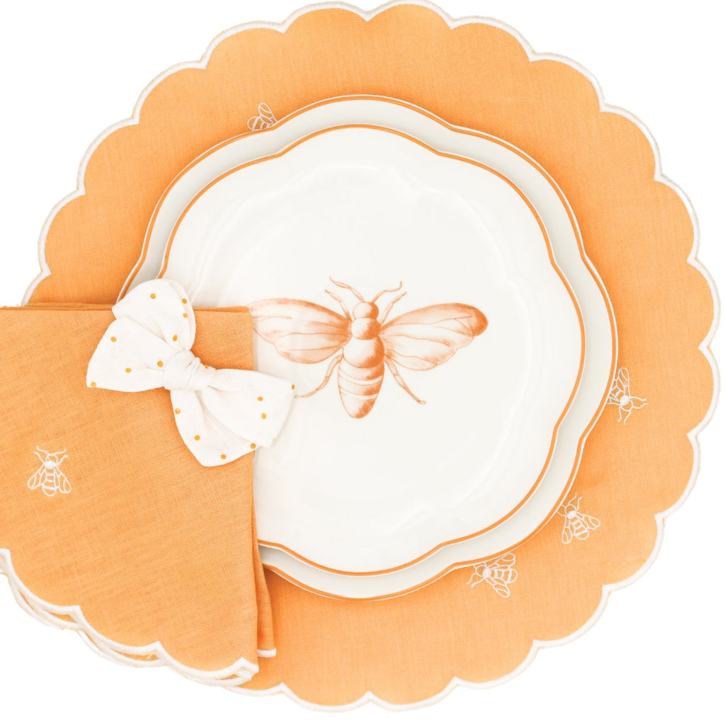 Bumble Voyage Scalloped Dinner Plate - Case of 12 Plates (+3 Bonus Plates)