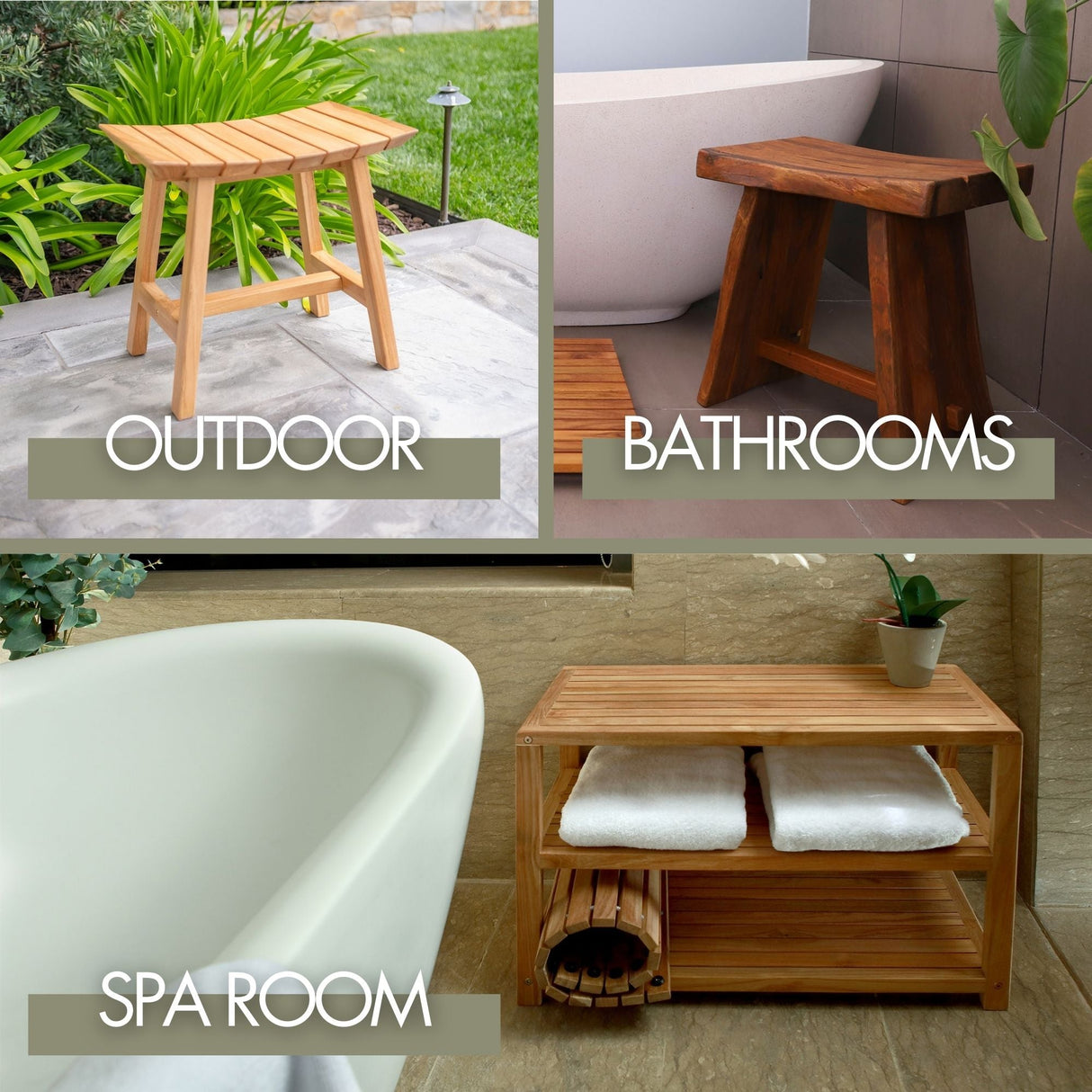 Cabo Natural Teak C Shaped Side Table