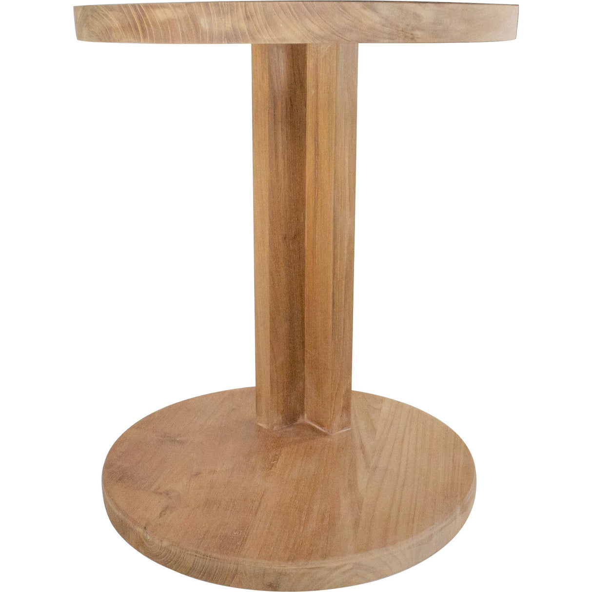 Cabo Natural Teak C Shaped Side Table-Parc Decor