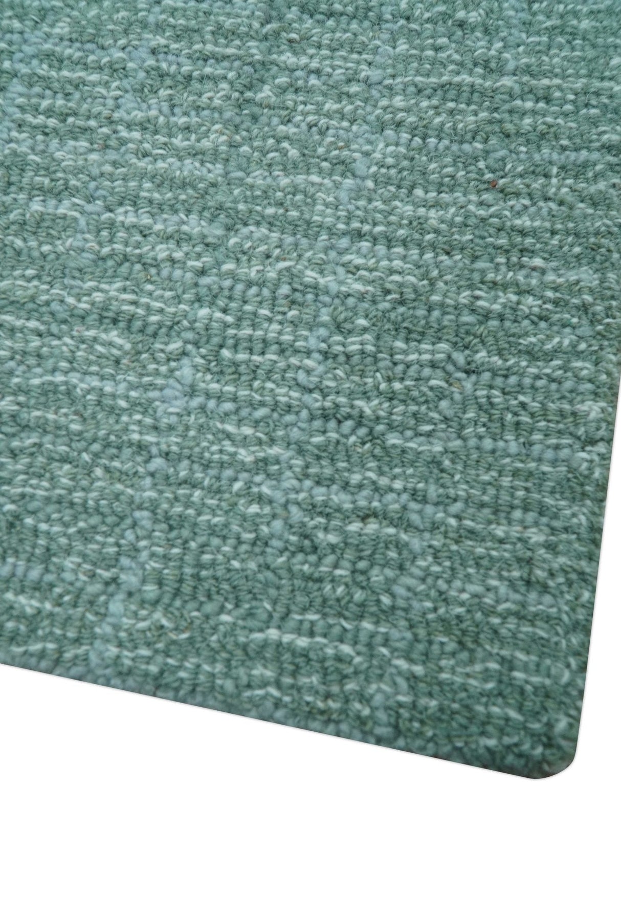 Cam Custom Made Modern Style Teal Hand Tufted Wool Rug