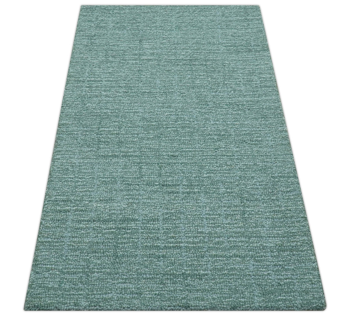 Cam Custom Made Modern Style Teal Hand Tufted Wool Rug