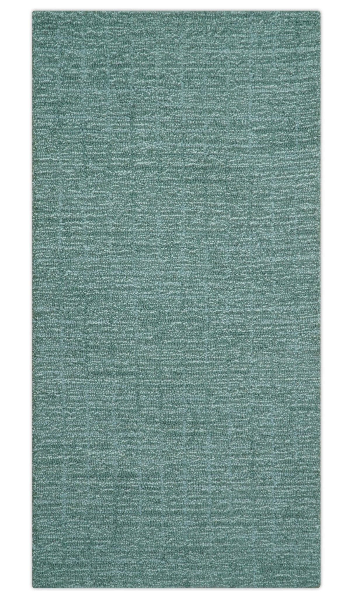 Cam Custom Made Modern Style Teal Hand Tufted Wool Rug