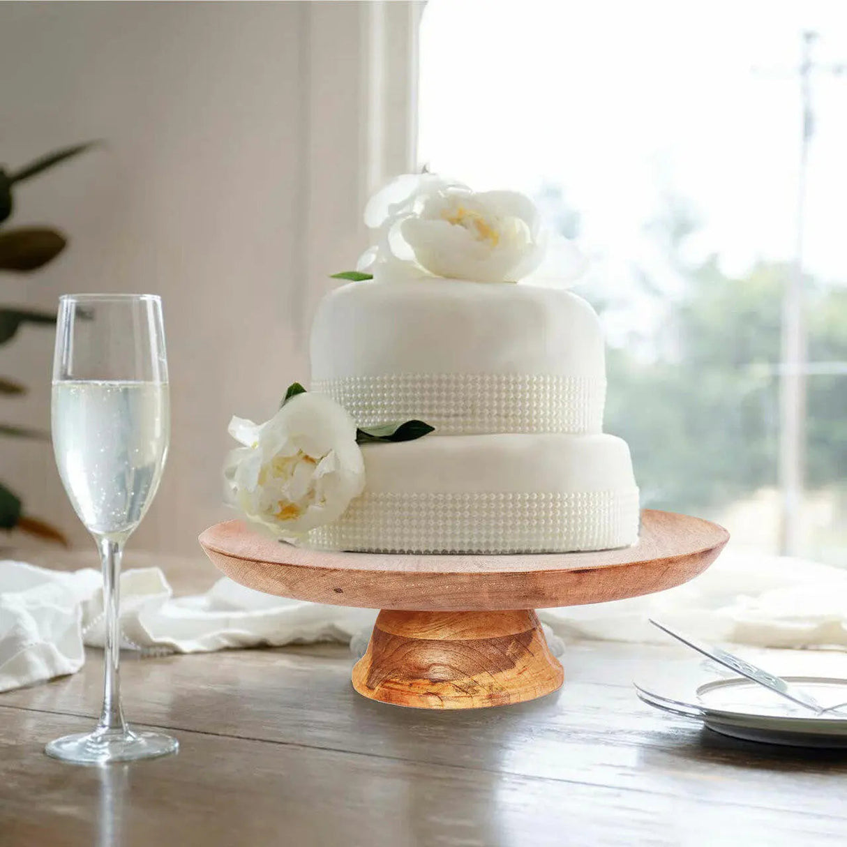 Cambria Wood Dessert Stand