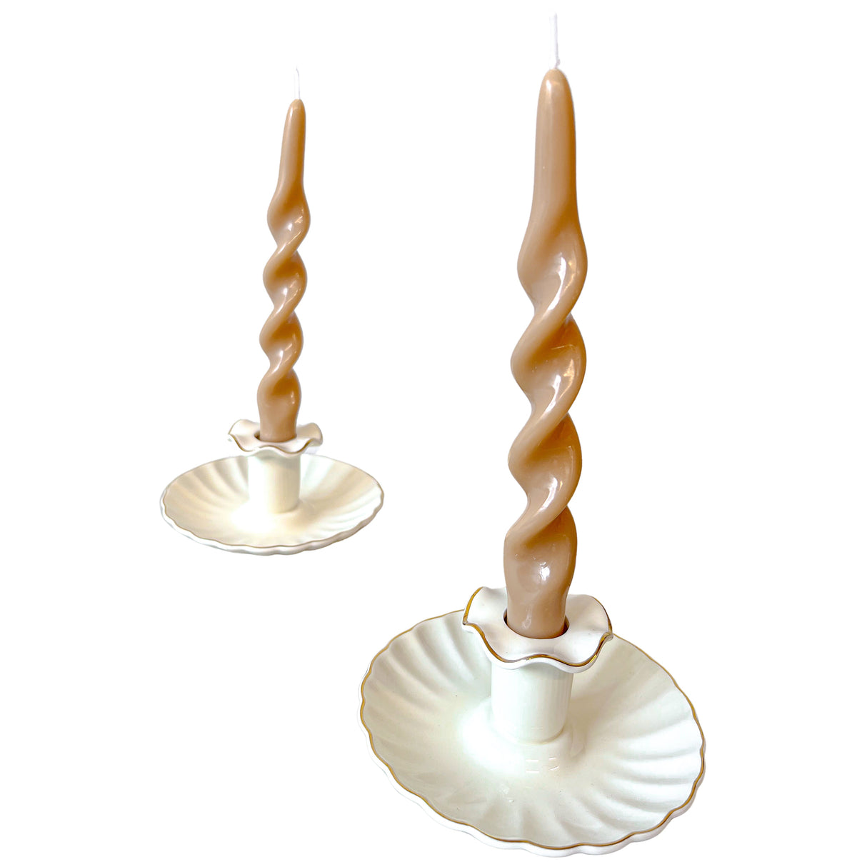 Caramel Swirl Candle - Pack of 2-Candle-Parc Decor