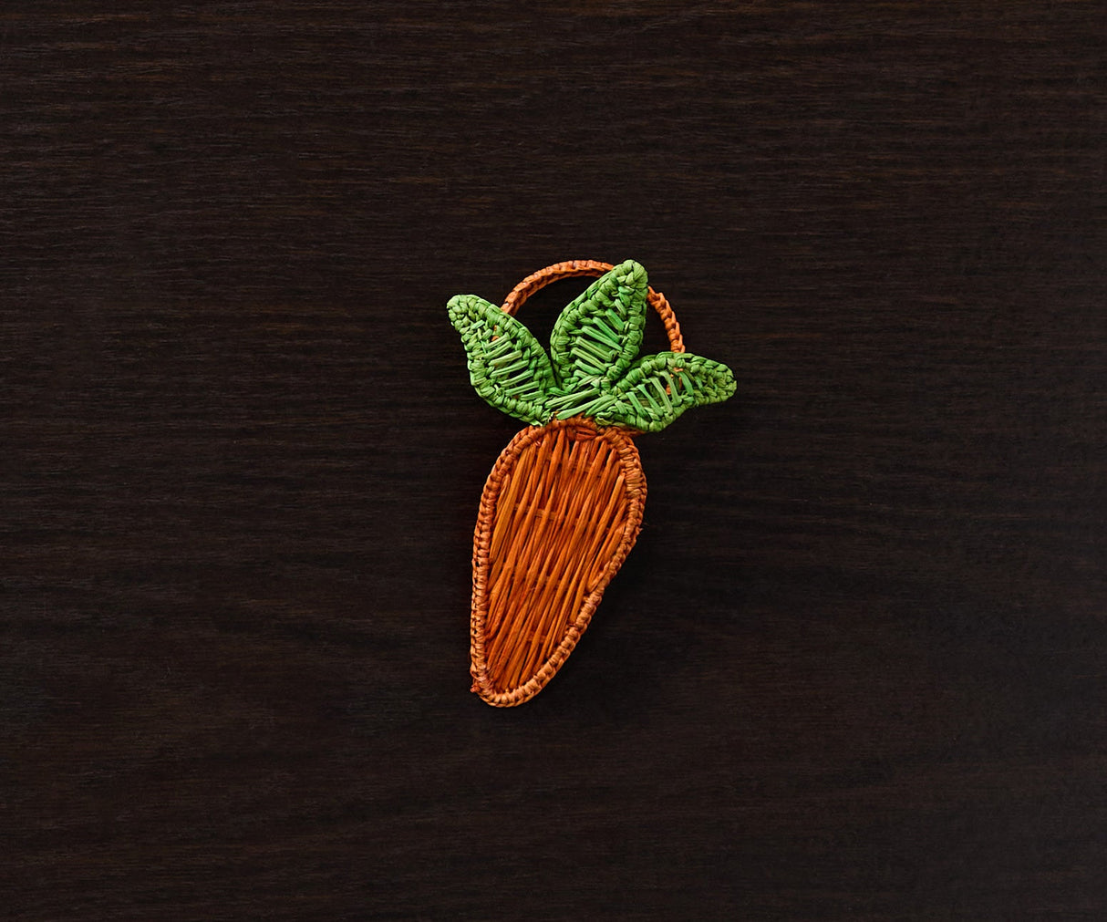 Carrot Napkin Ring β 3.5β Handwoven Iraca Palm β Artisan Spring Table Decor from Colombia-Napkins-Parc Decor