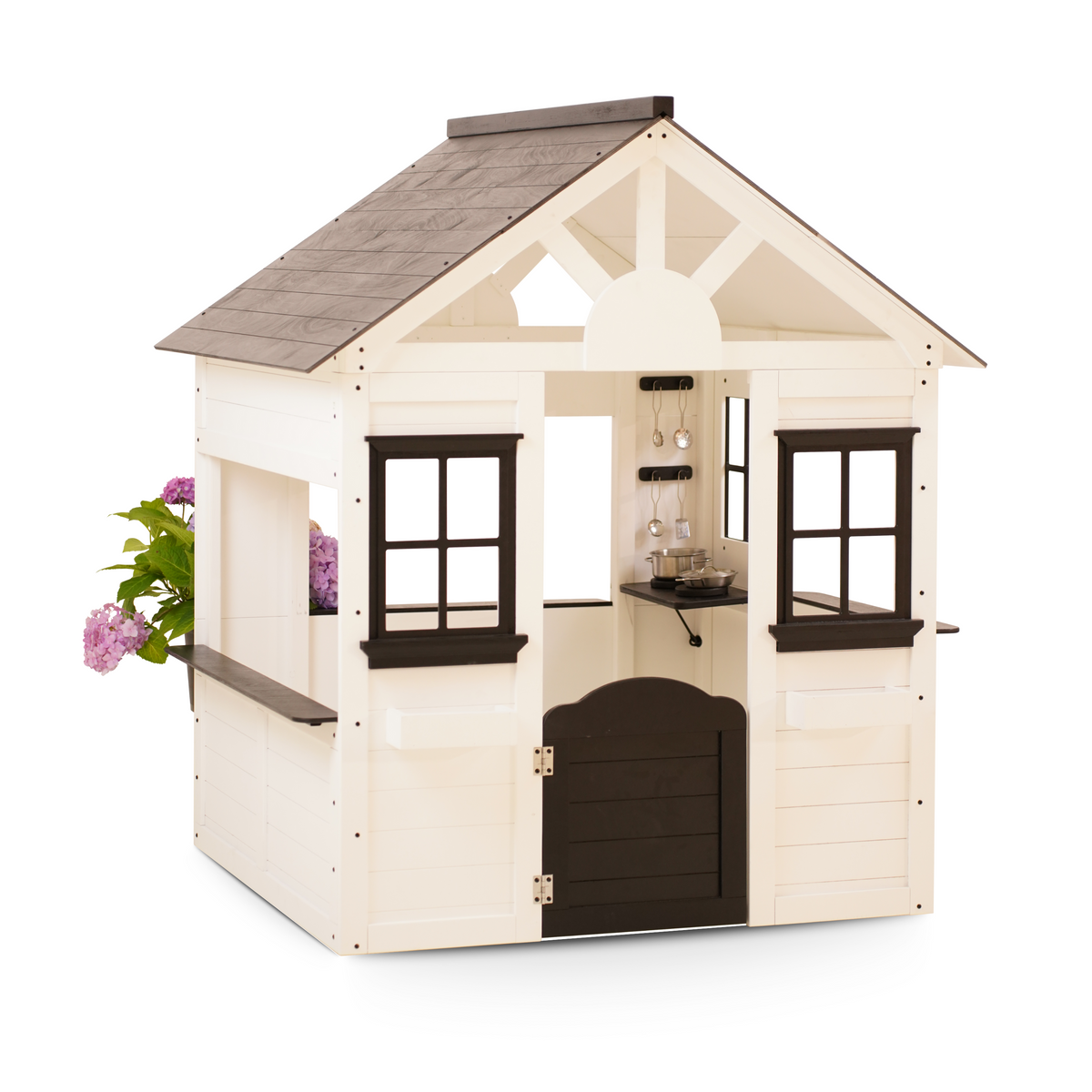 Casa | Modern White Wooden Playhouse for Kids, Indoor & Outdoor