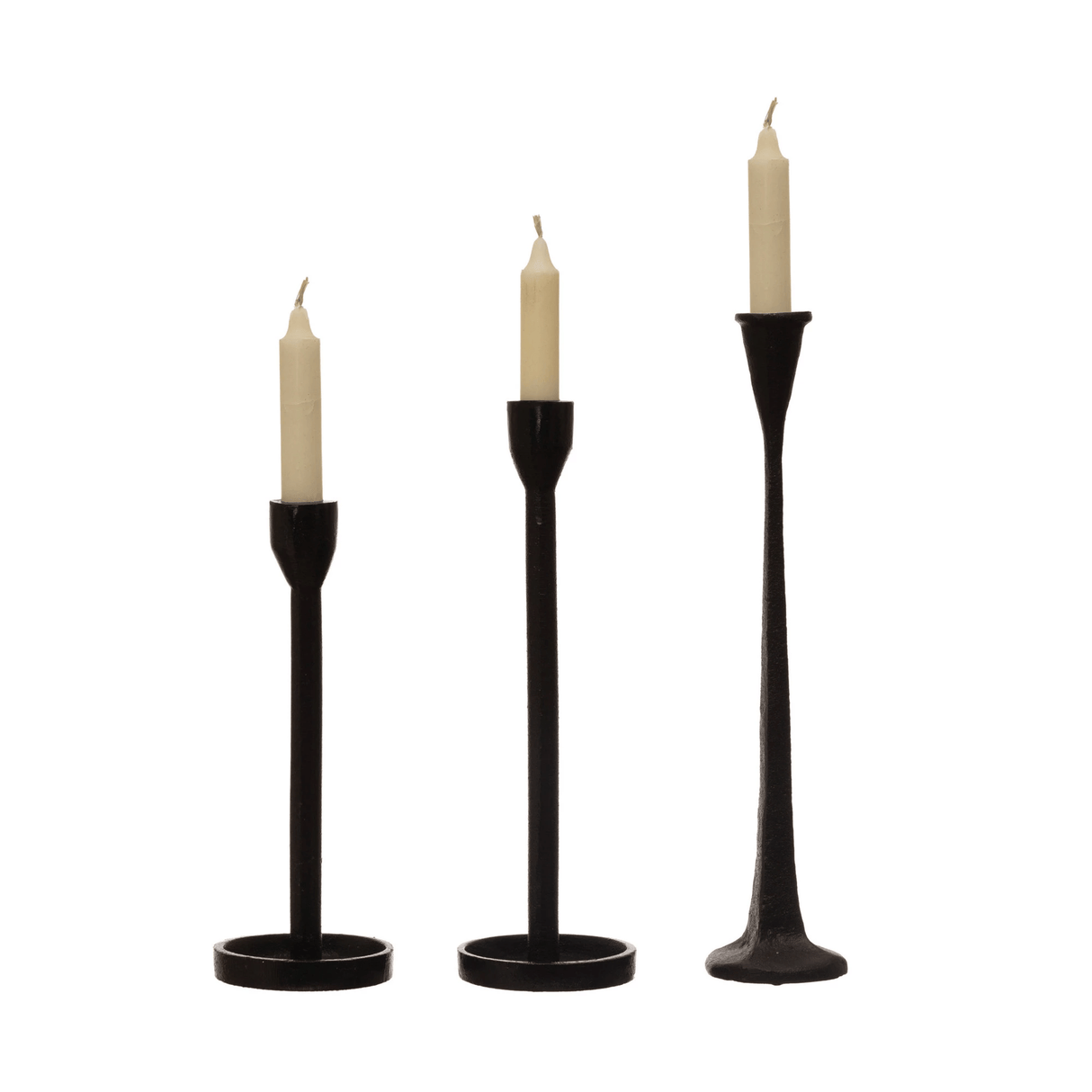 Cast Iron Taper Candle Holder-Candles and Candle Accessories-Parc Decor